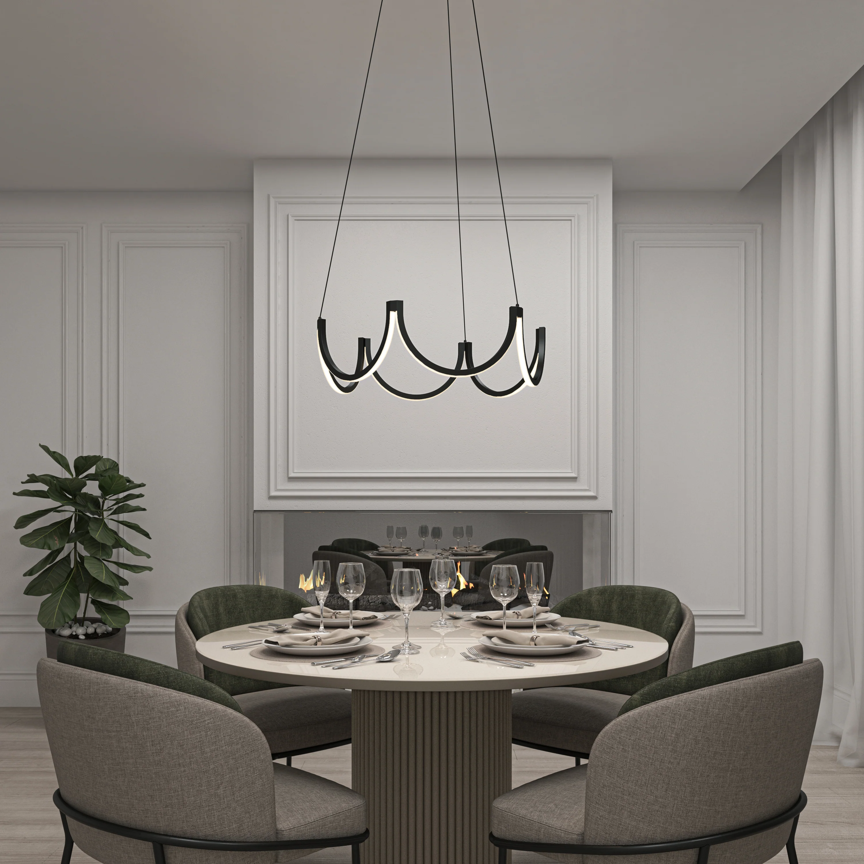 Adelia LED pendant light 5 CCT - Image 11