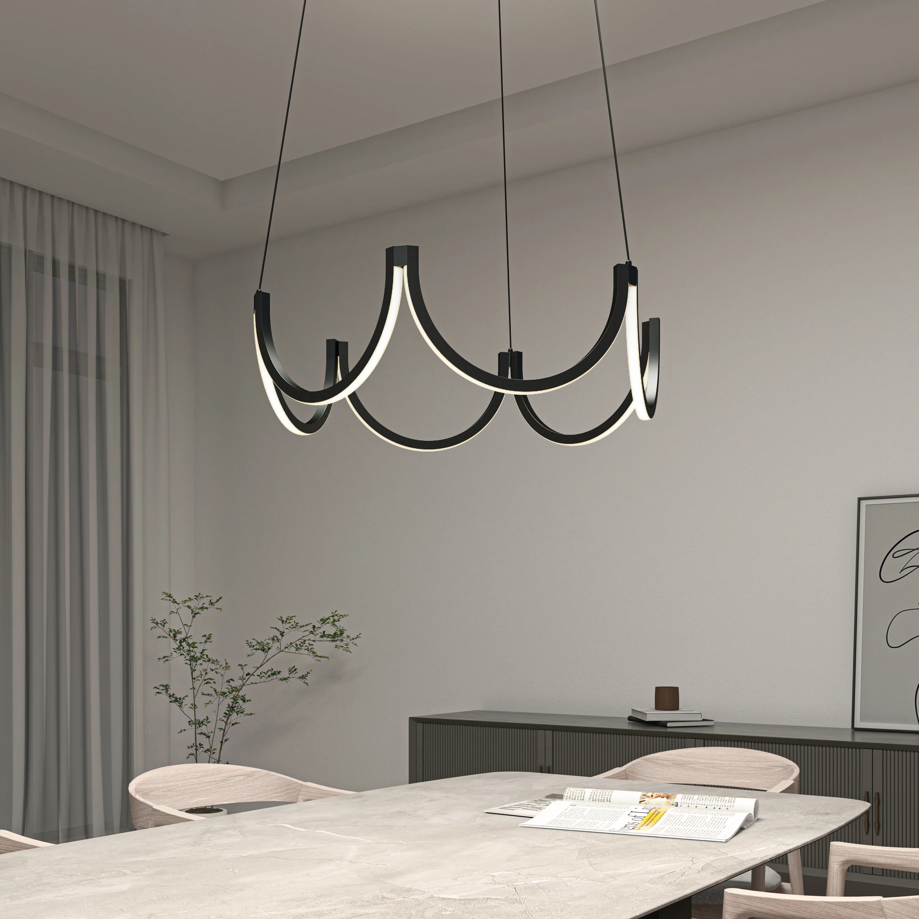 Adelia LED pendant light 5 CCT - Image 12