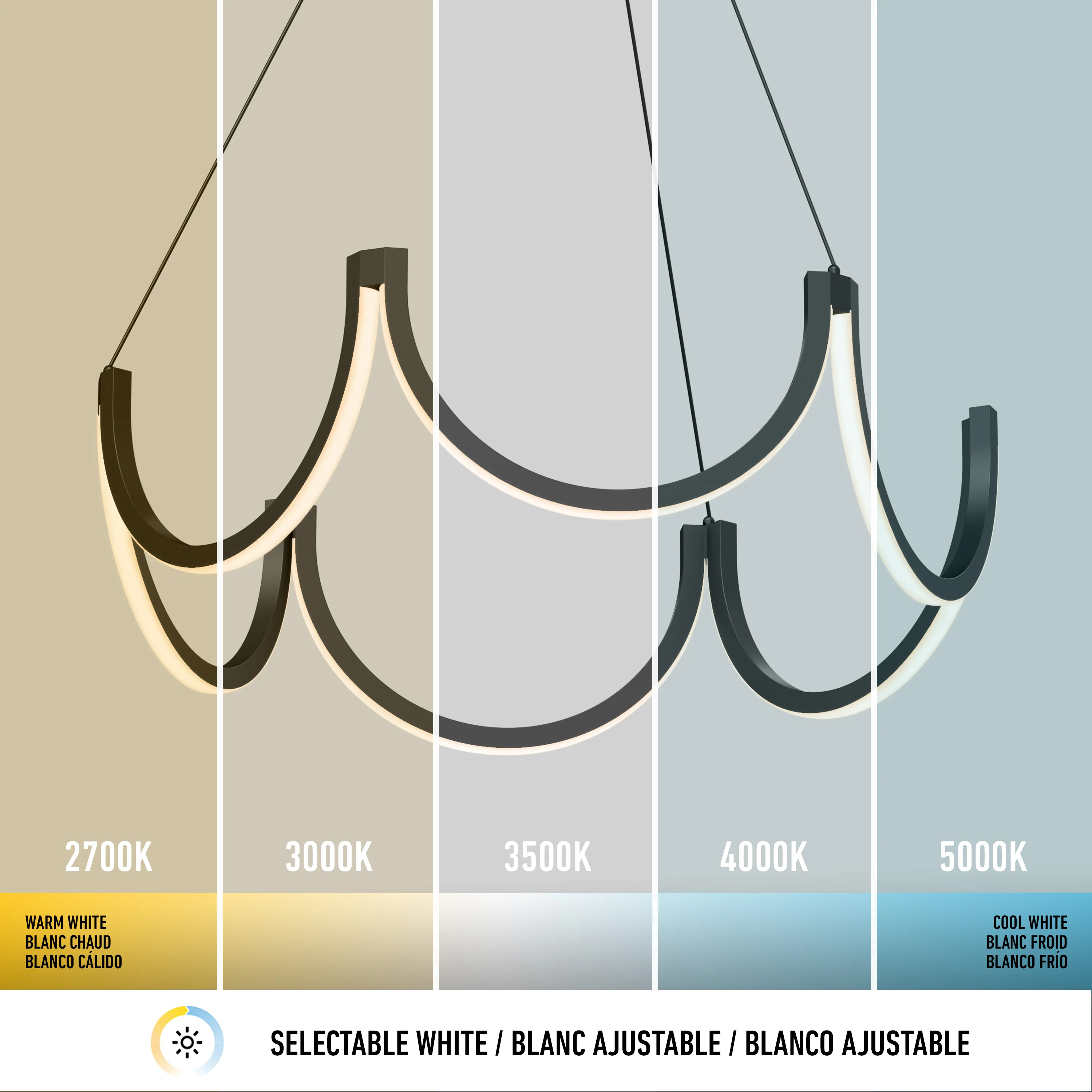 Adelia LED pendant light 5 CCT - Image 8