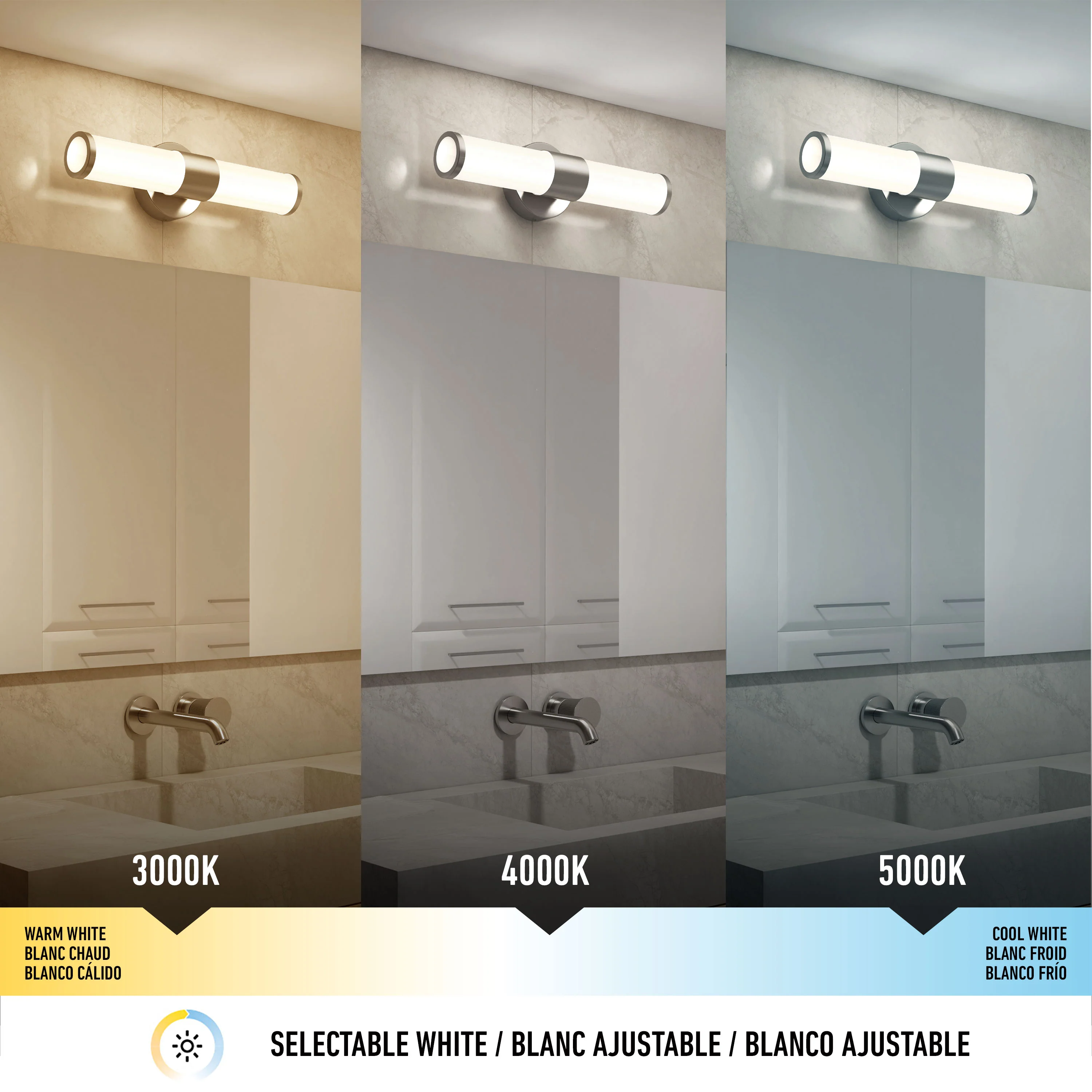 Adina 18-in (46 cm) Integrated LED 3 CCT Vanity Light Bar for Bathroom - Image 8