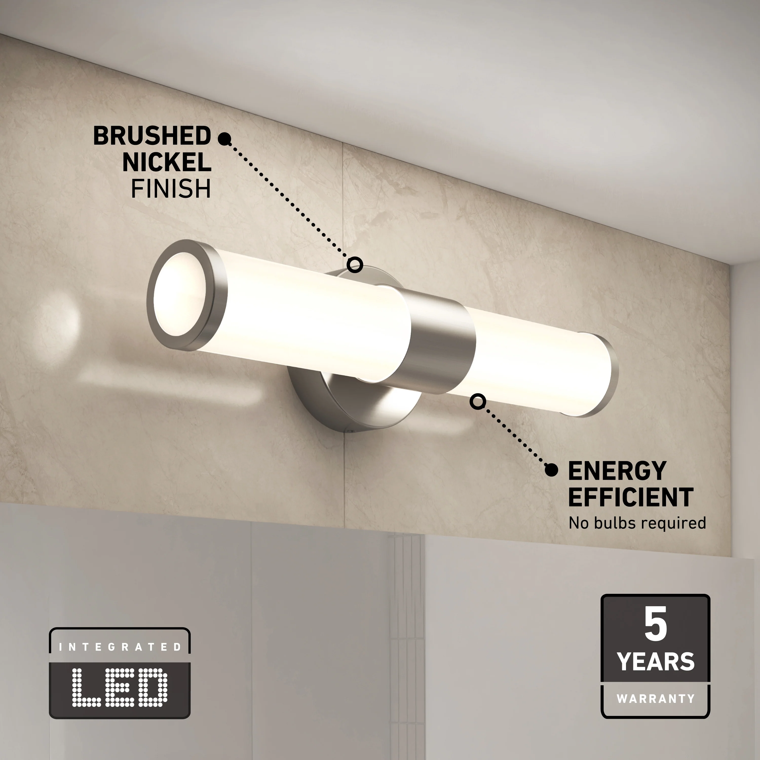 Adina 18-in (46 cm) Integrated LED 3 CCT Vanity Light Bar for Bathroom - Image 9