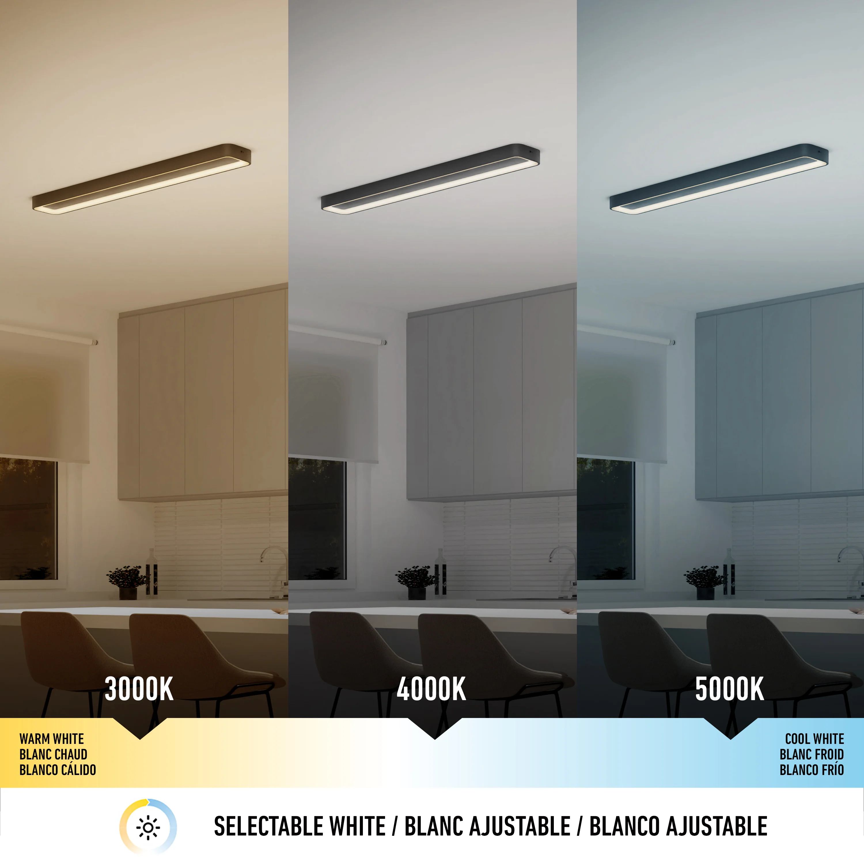 Aiden 48 in. x 6 in. (122 x 15 cm) Modern Ceiling Light 5 CCT - Image 21