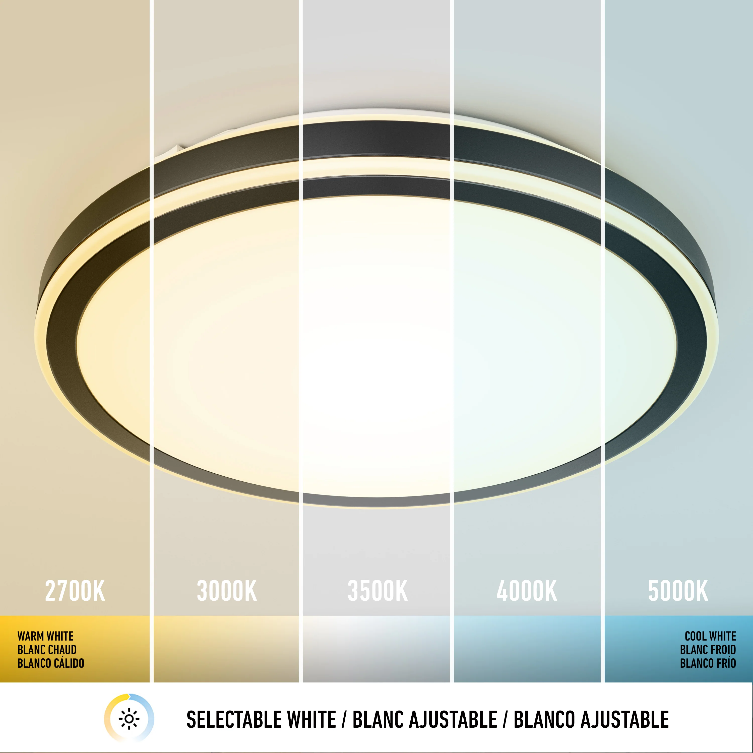 Altitude 15 in. (38 cm) Modern LED Flush Mount Ceiling Light 5 CCT - Image 7