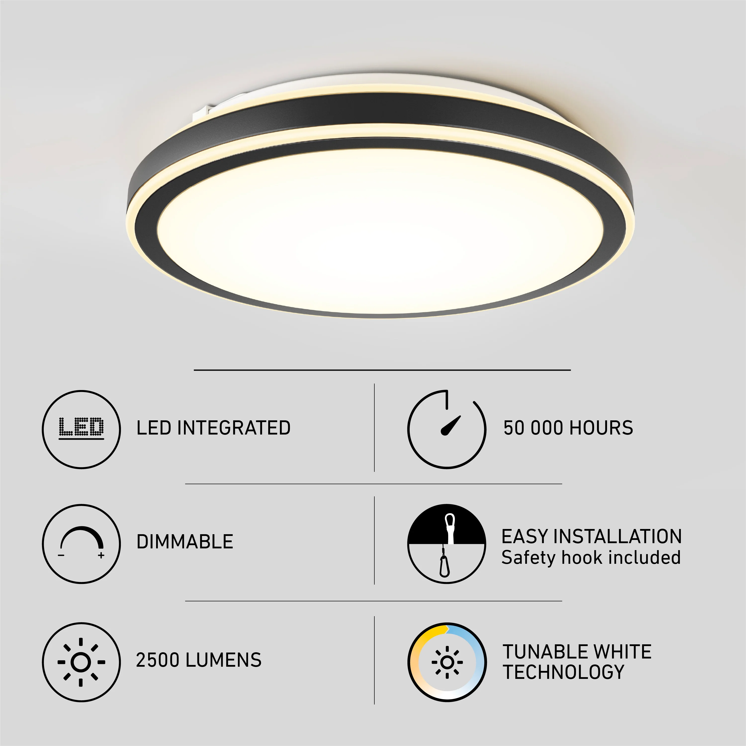 Altitude 15 in. (38 cm) Modern LED Flush Mount Ceiling Light 5 CCT - Image 9