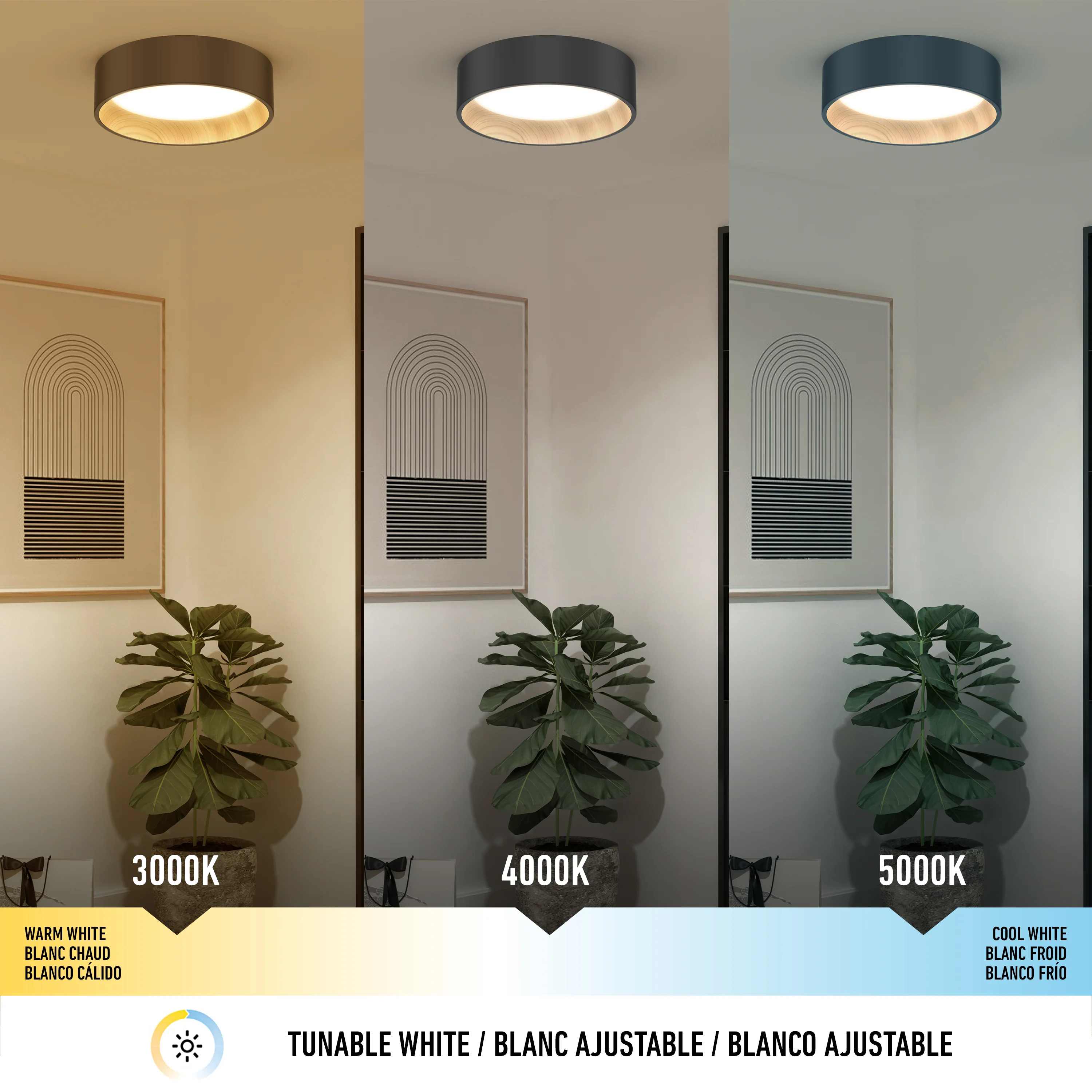 Alton 13 in. (33 cm) Modern LED Flush Mount Ceiling Light 3 CCT - Image 15