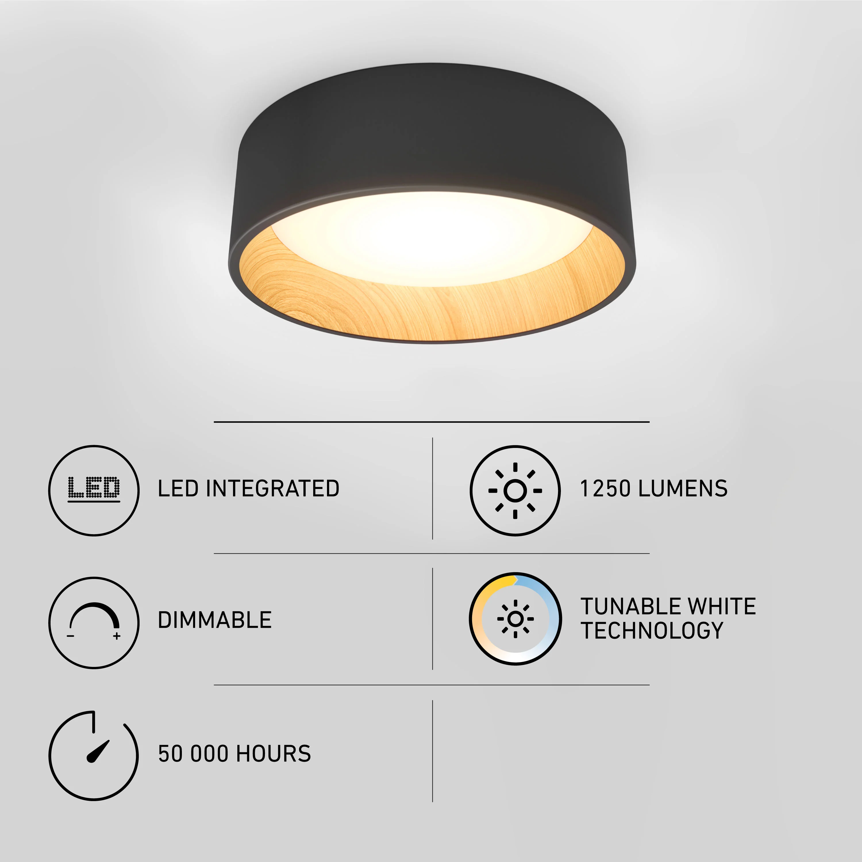 Alton 13 in. (33 cm) Modern LED Flush Mount Ceiling Light 3 CCT - Image 17