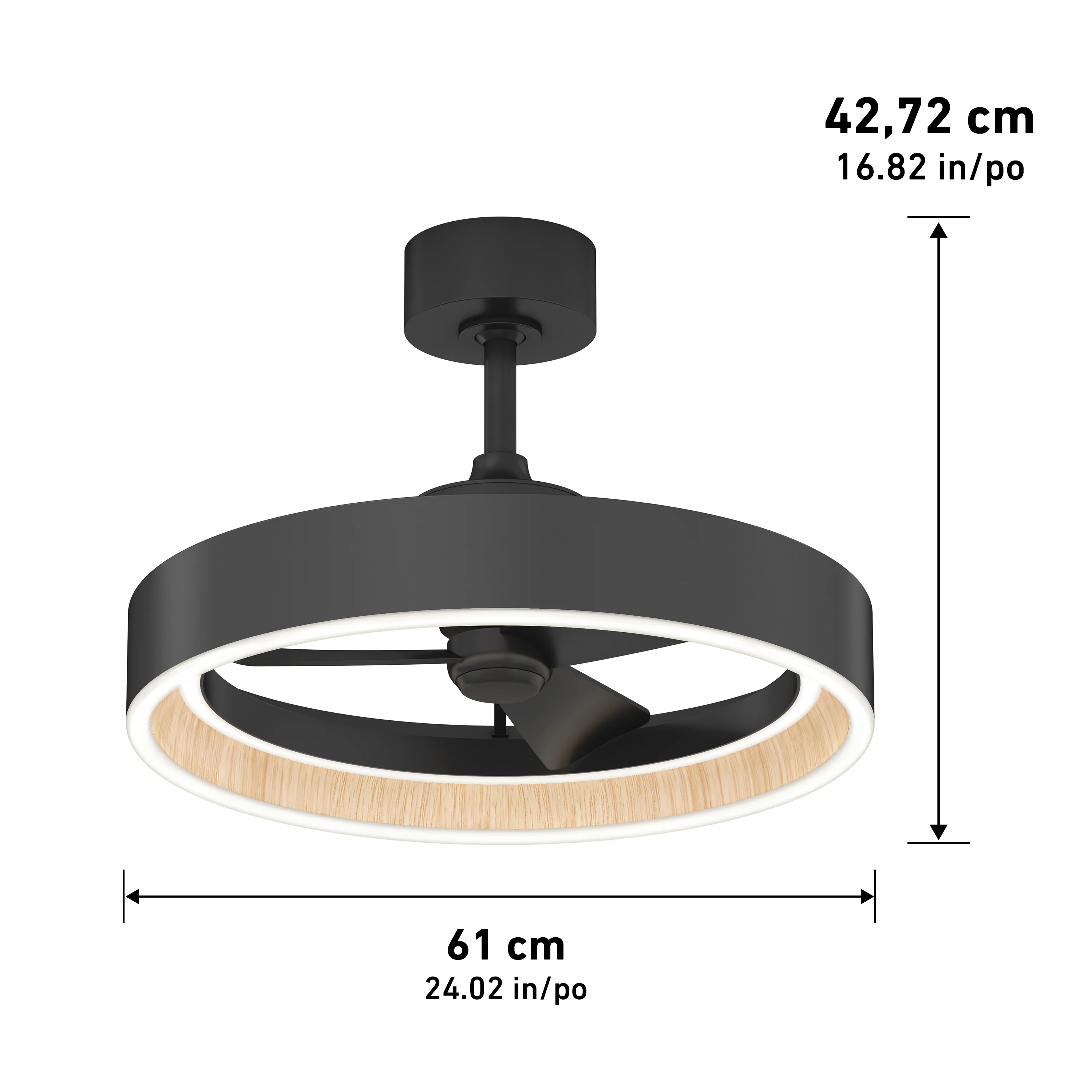 Alton 24 in. (61 cm) LED modern fandelier ceiling fan with light - includes remote - Image 14