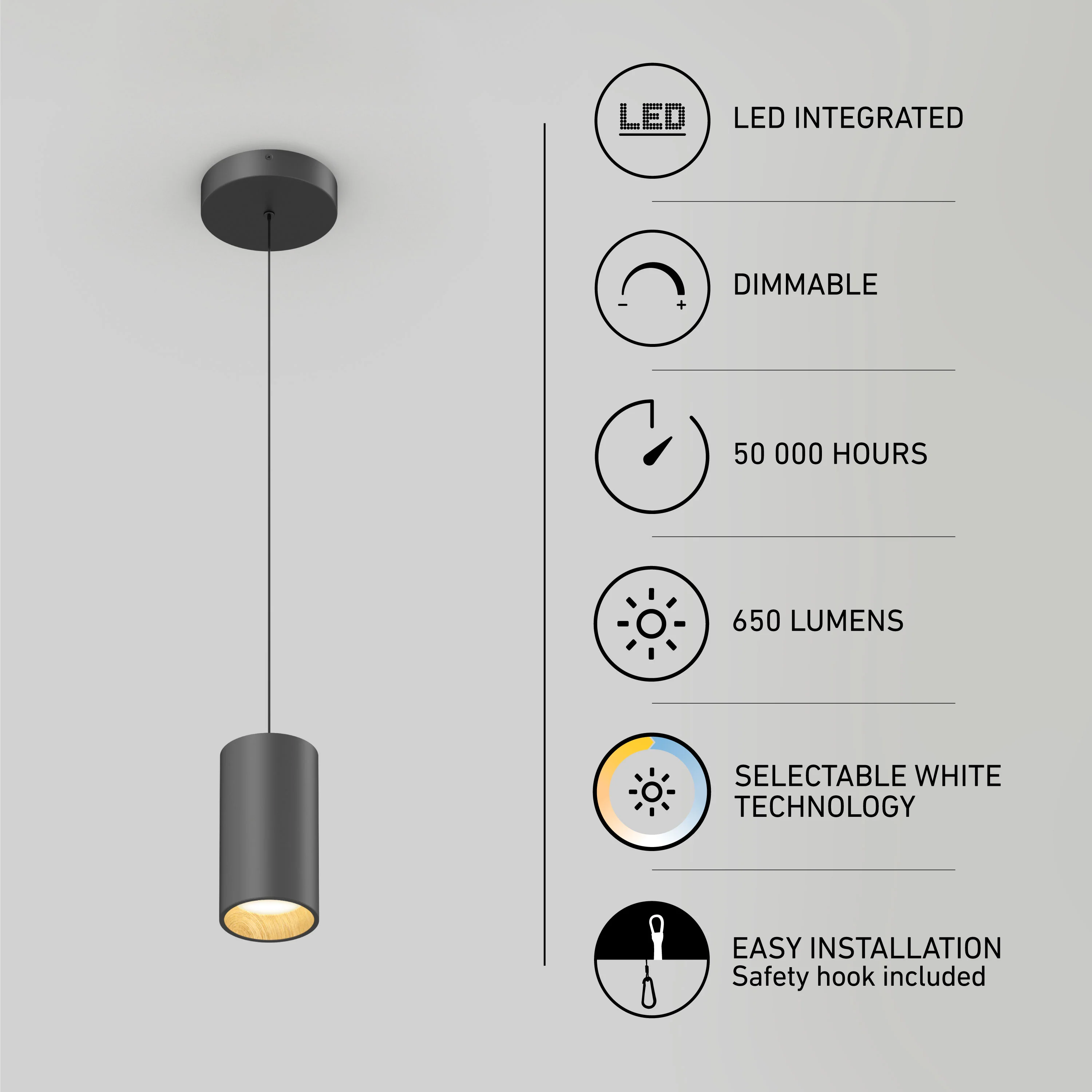 Alton mini LED pendant light 5 CCT - Image 9