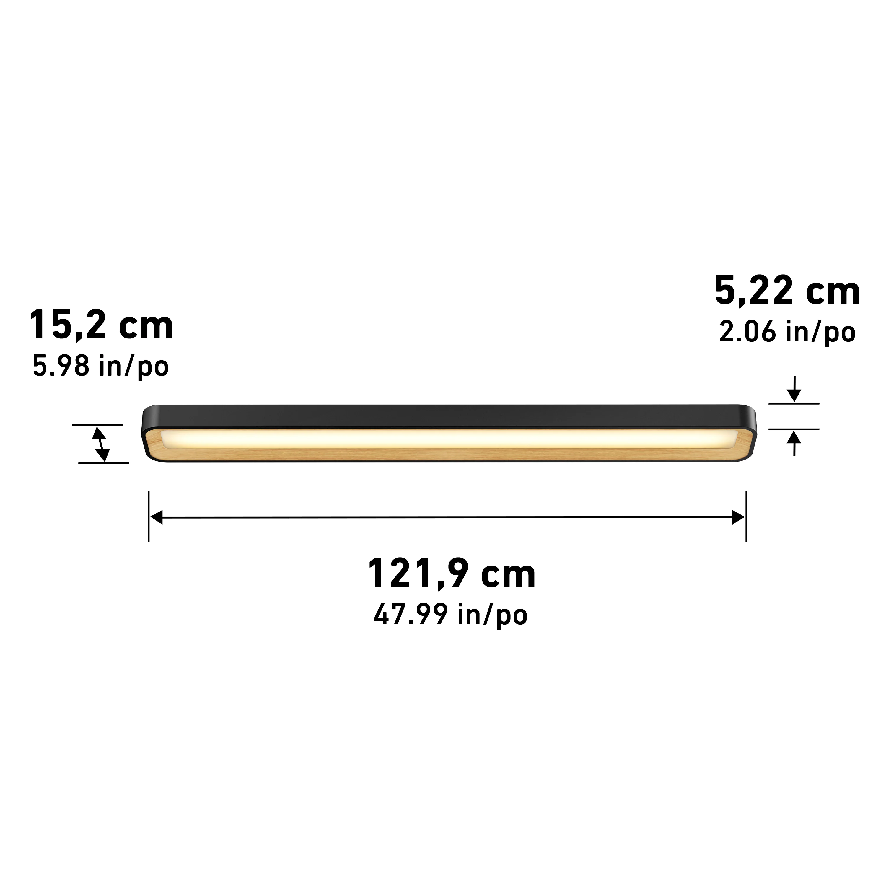 Alton 48 in. x 6 in. (122 x 15 cm) Modern Ceiling Light 5 CCT - Image 12