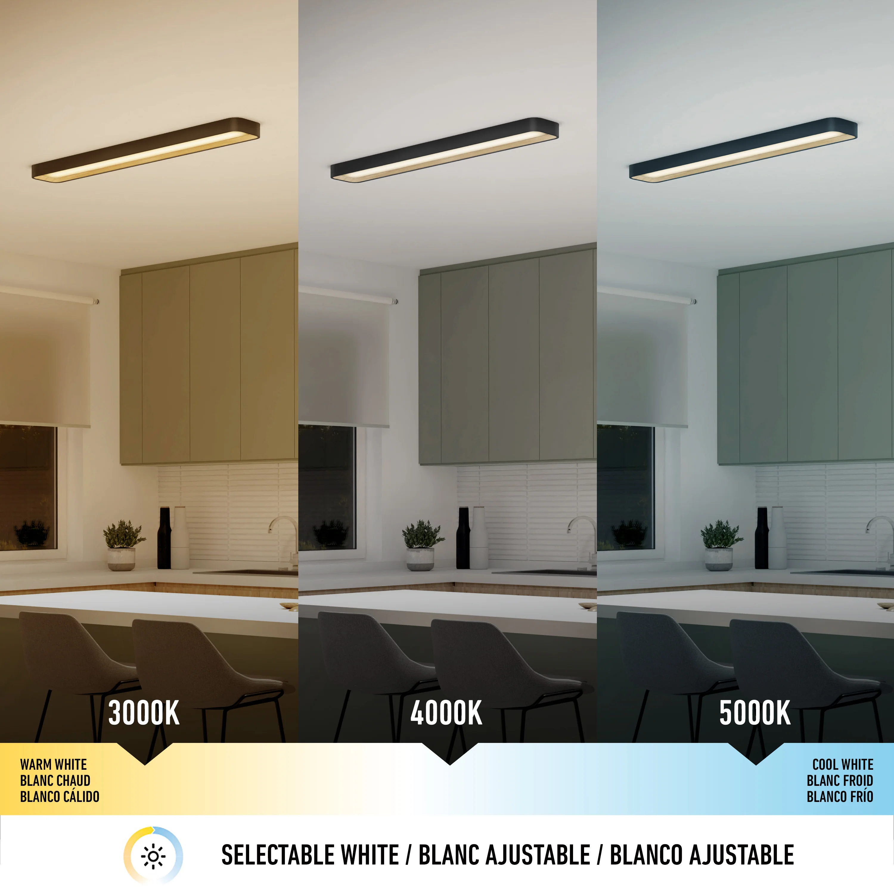 Alton 48 in. x 6 in. (122 x 15 cm) Modern Ceiling Light 5 CCT - Image 6