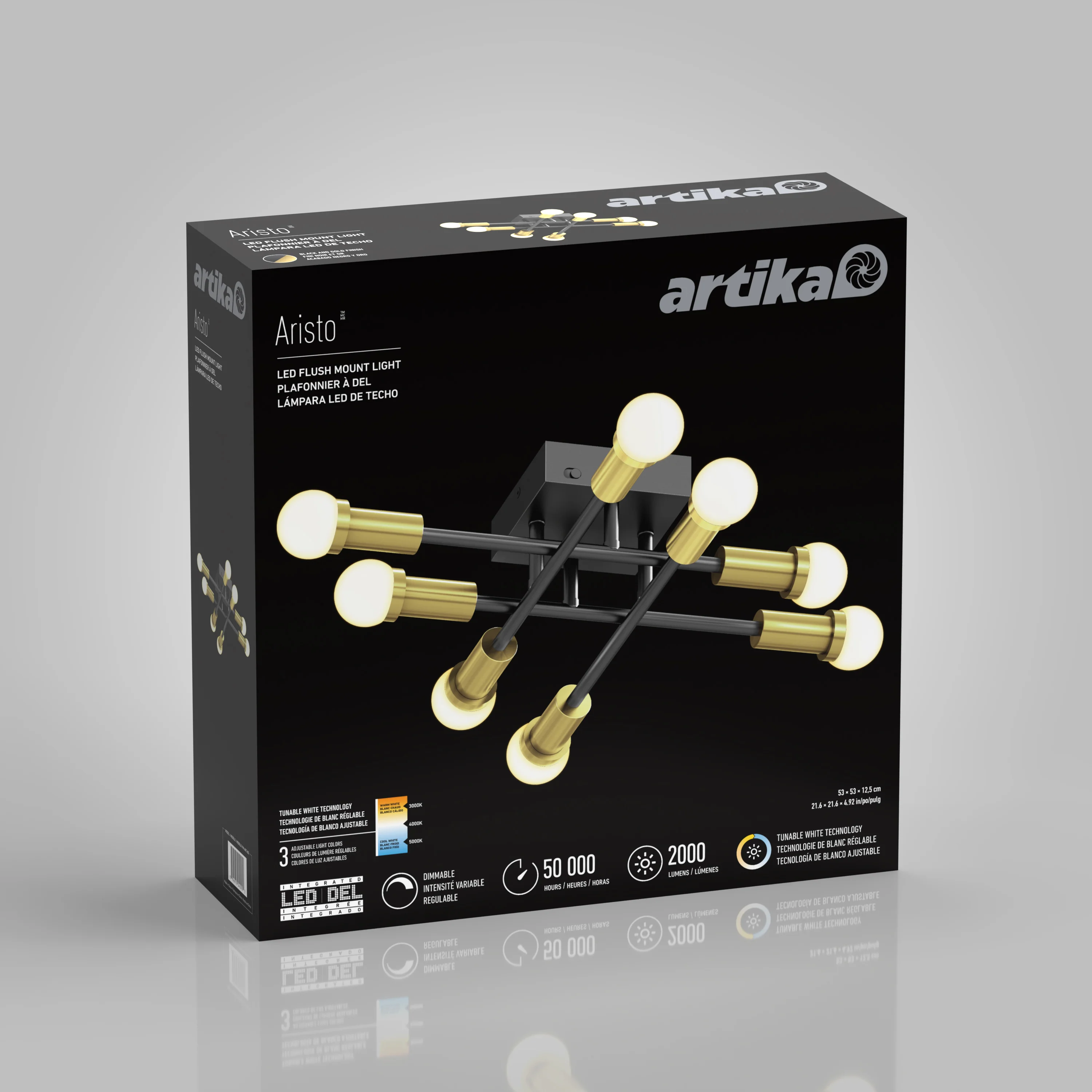 Aristo 21 in. (53 cm) Modern LED Flush Mount Ceiling Light 3 CCT - Image 22