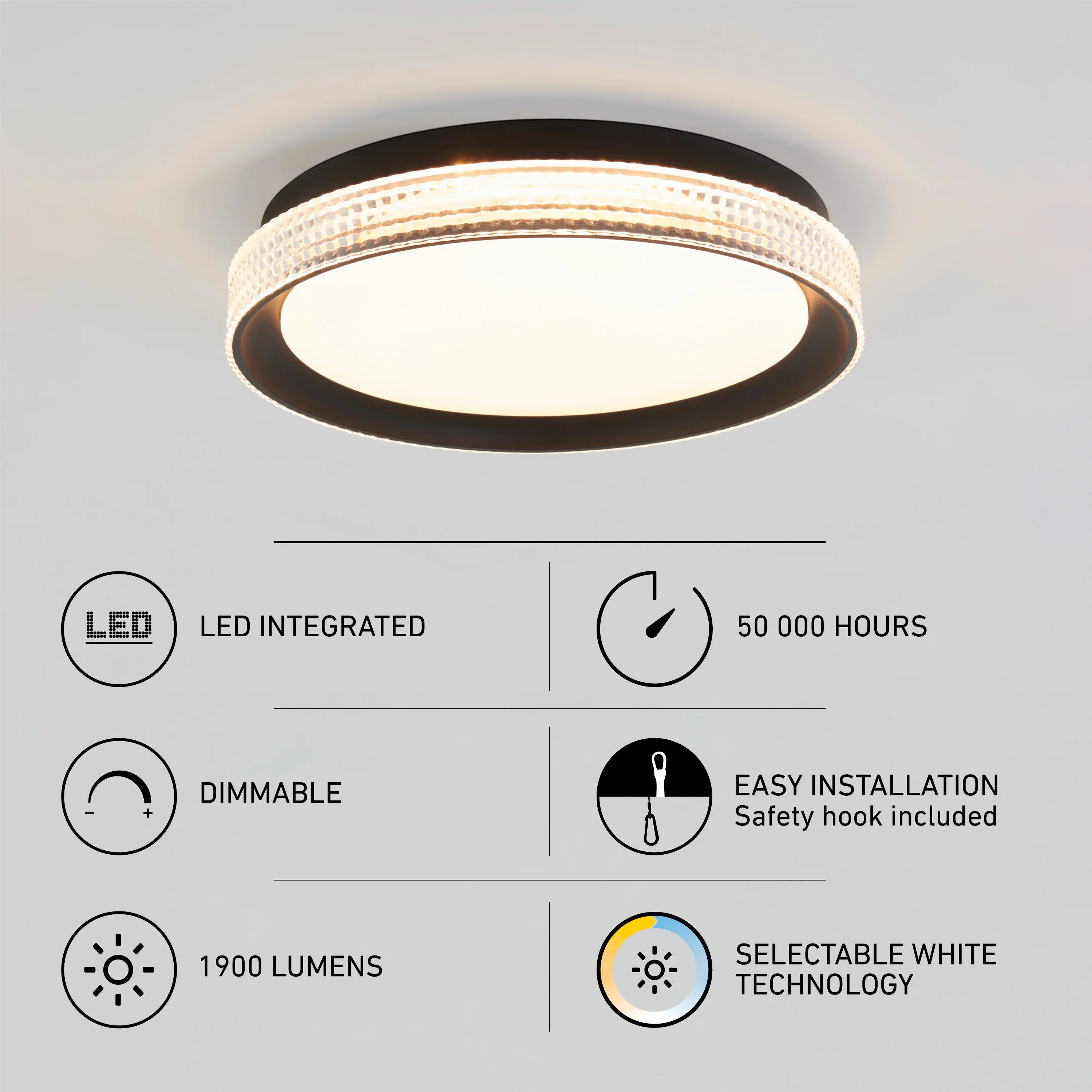 Aston 15 in. (39 cm) Modern LED Flush Mount Ceiling Light 5 CCT - Image 9