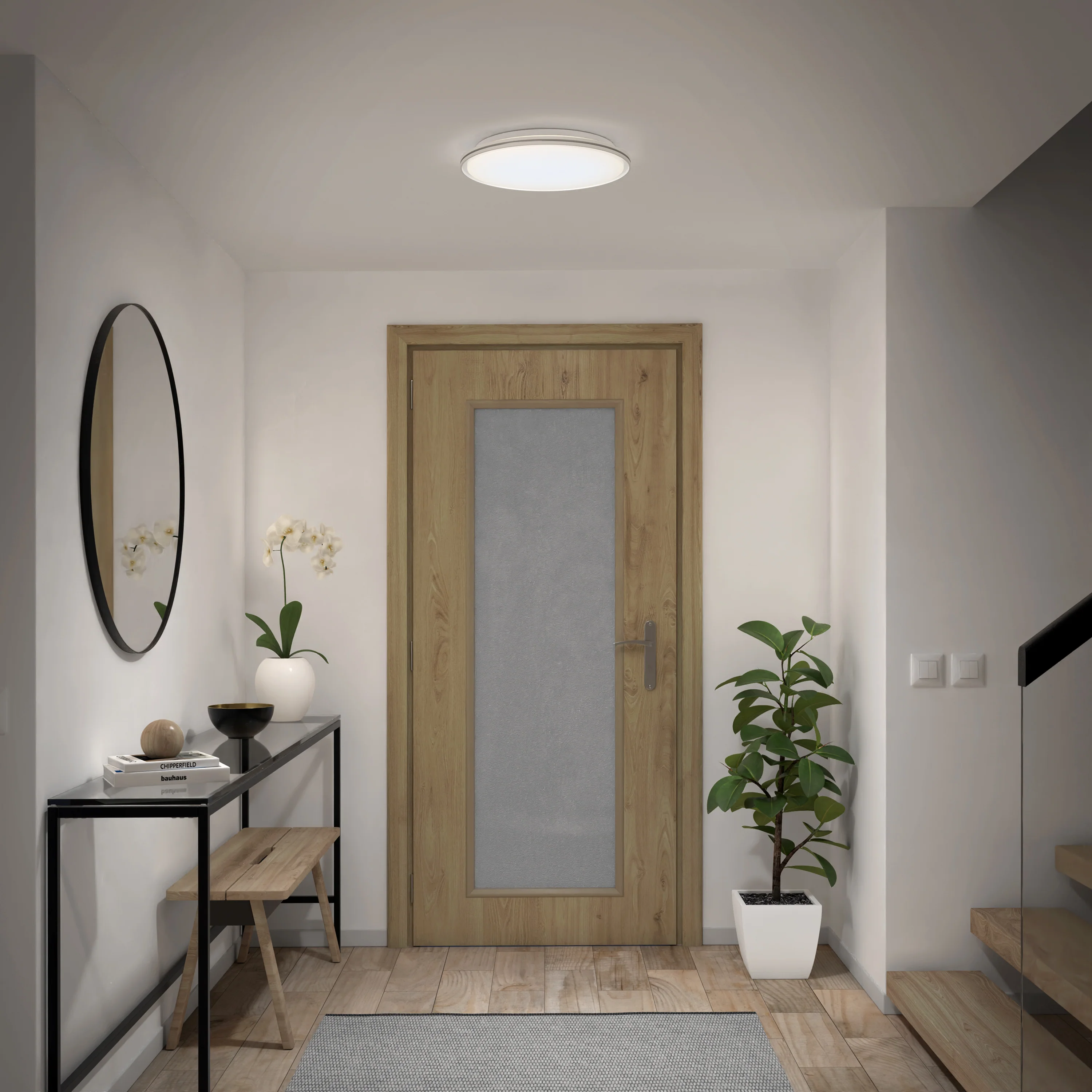 Astrid 17 in. (42 cm) Modern LED Flush Mount Ceiling Light 5 CCT with remote - Image 2