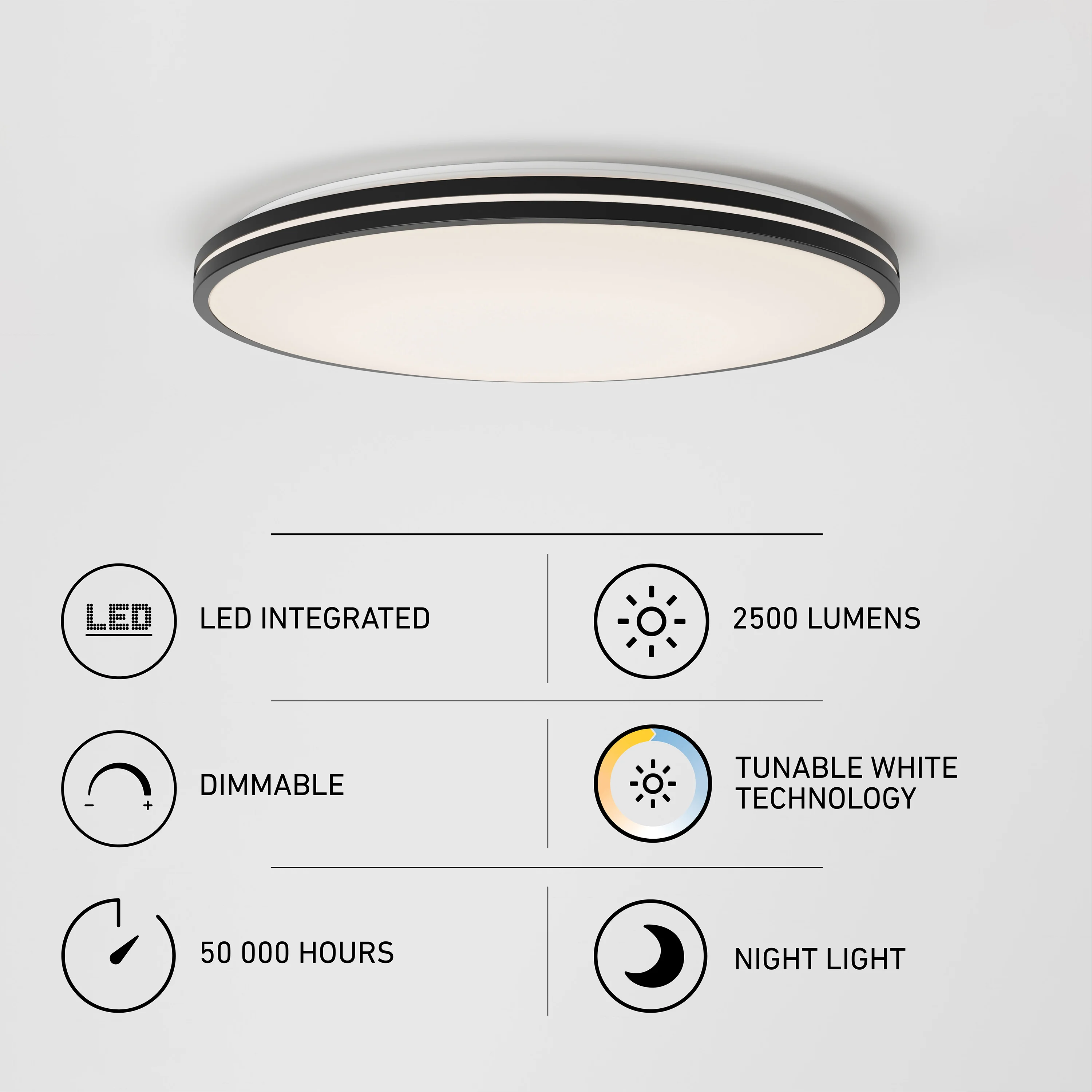 Athos 21 in. (53 cm) Modern LED Flush Mount Ceiling Light - with remote - Image 10