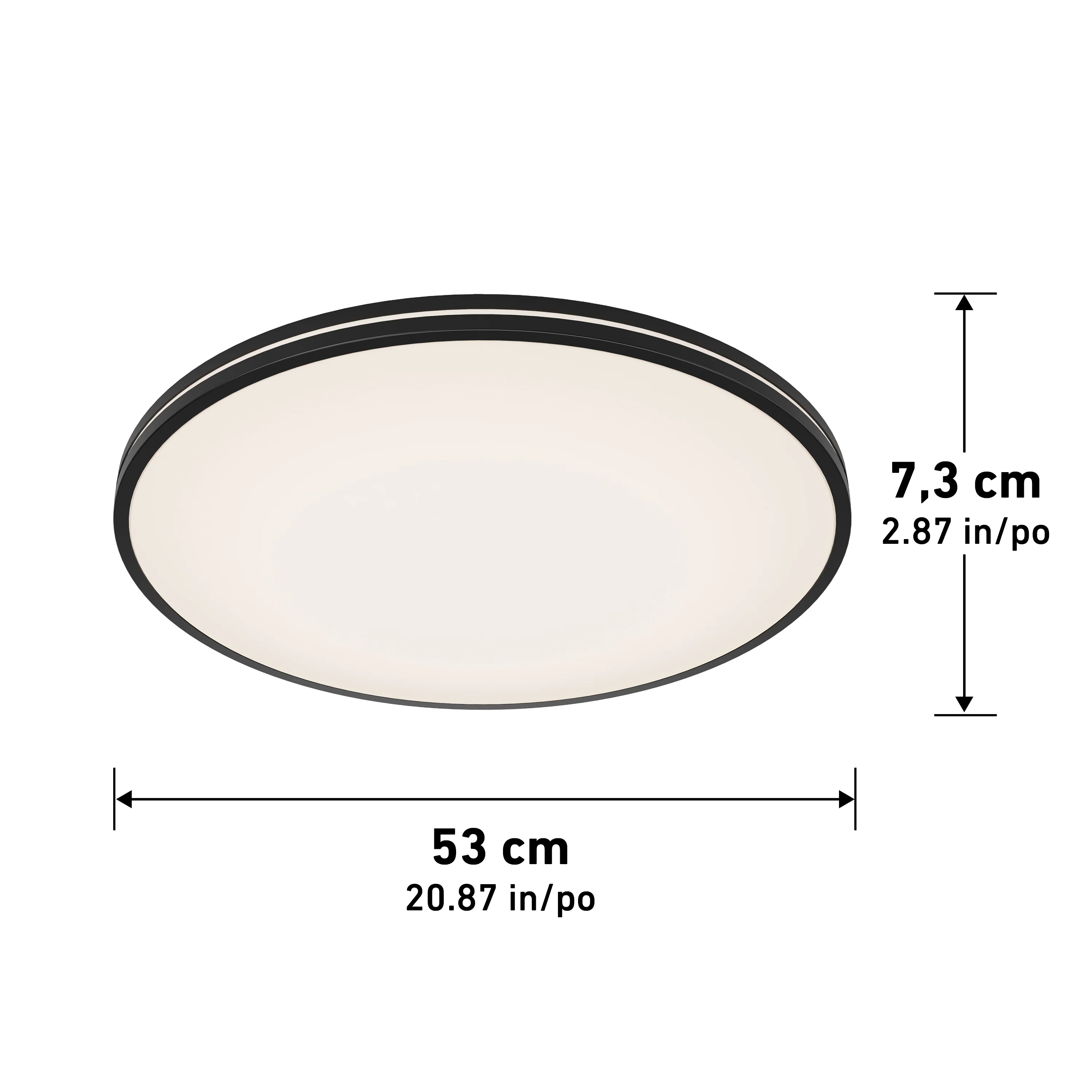 Athos 21 in. (53 cm) Modern LED Flush Mount Ceiling Light - with remote - Image 13