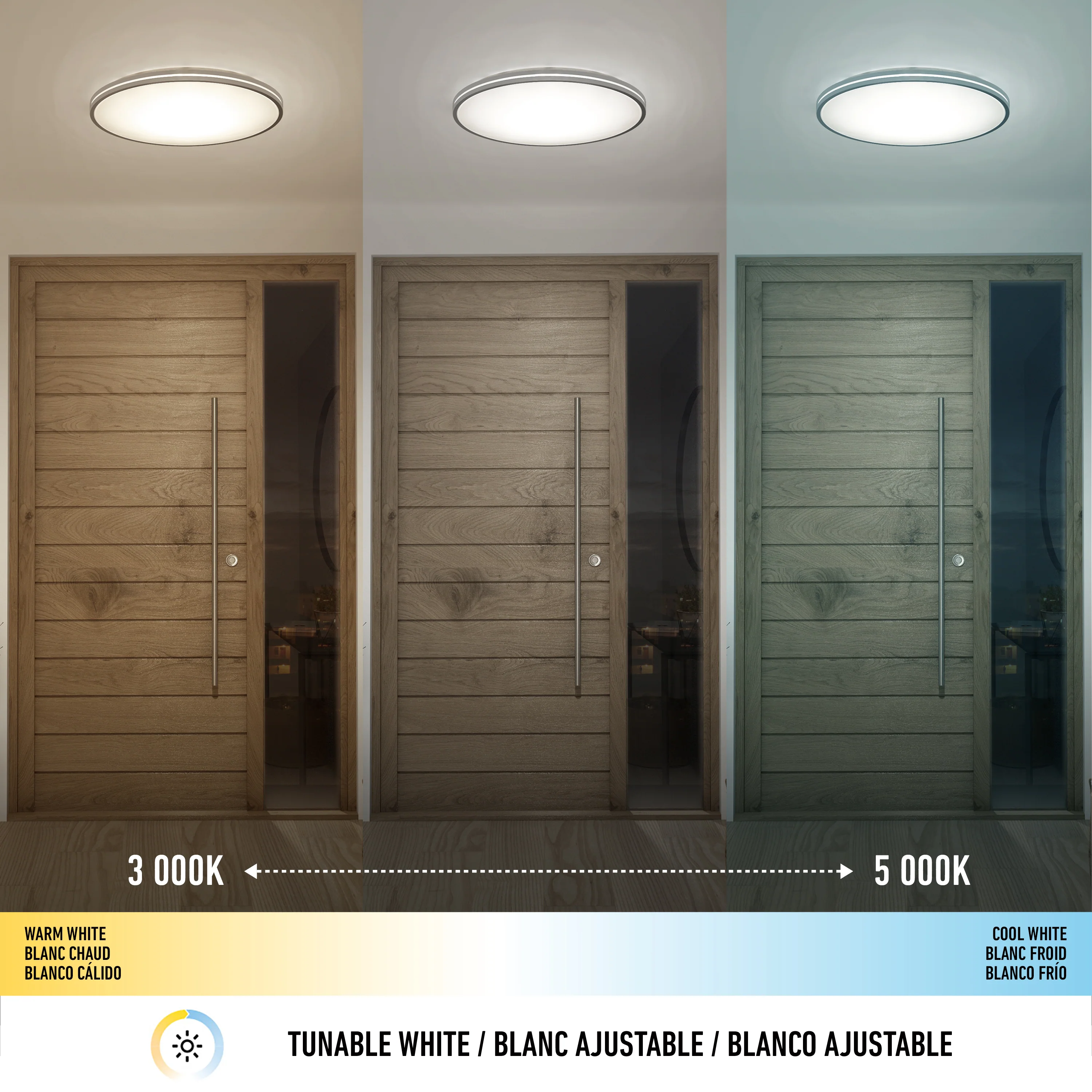 Athos 21 in. (53 cm) Modern LED Flush Mount Ceiling Light - with remote - Image 20