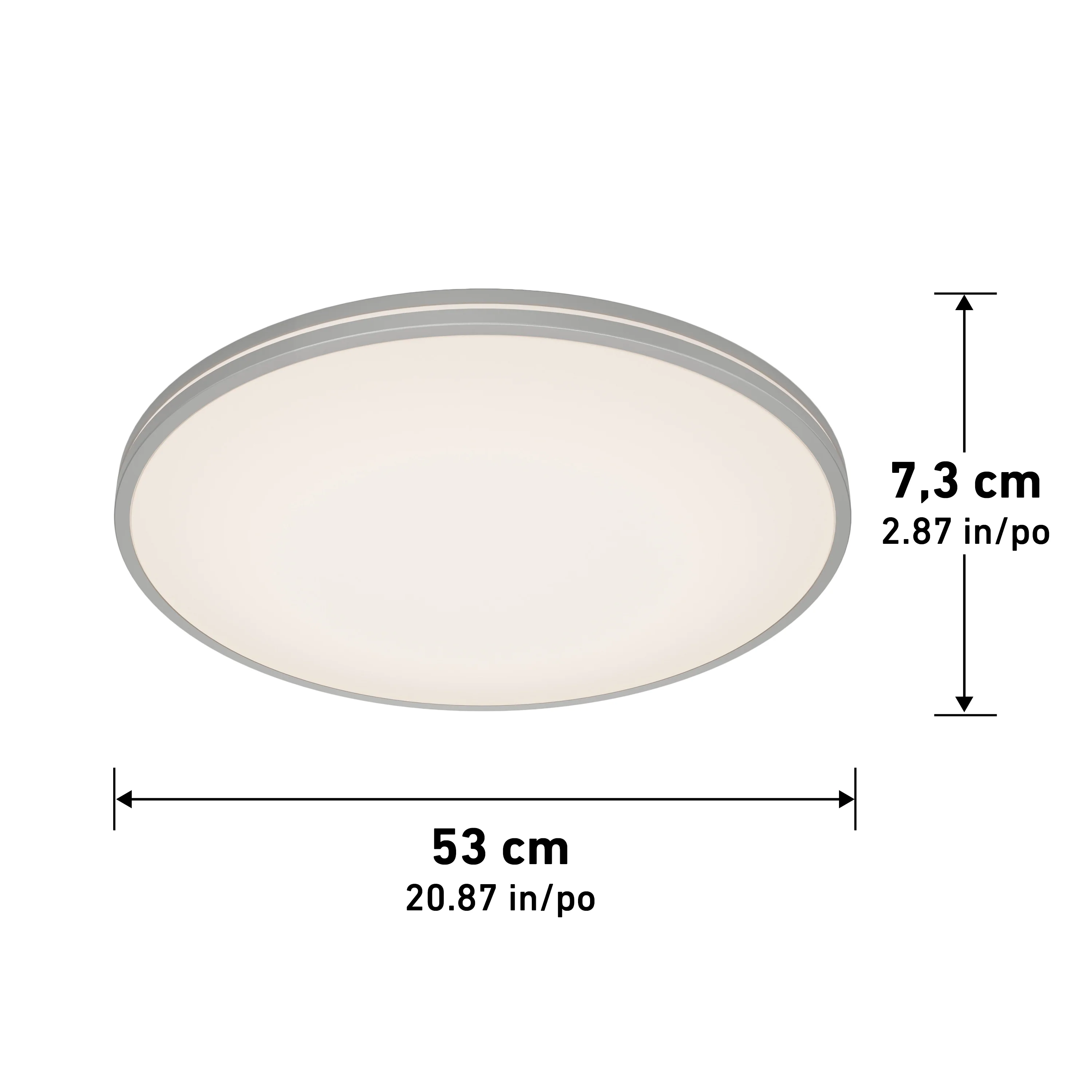 Athos 21 in. (53 cm) Modern LED Flush Mount Ceiling Light - with remote - Image 24