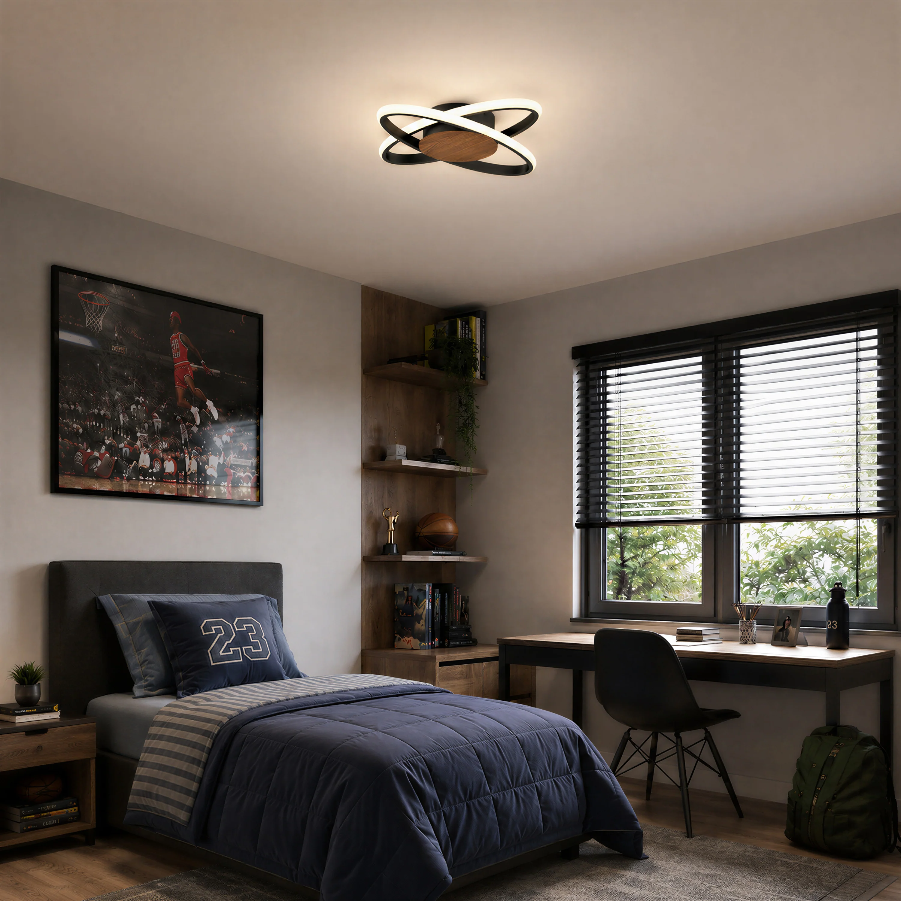 Atomic 15 in. (38 cm) Modern LED Flush Mount Ceiling Light 5 CCT - Image 11