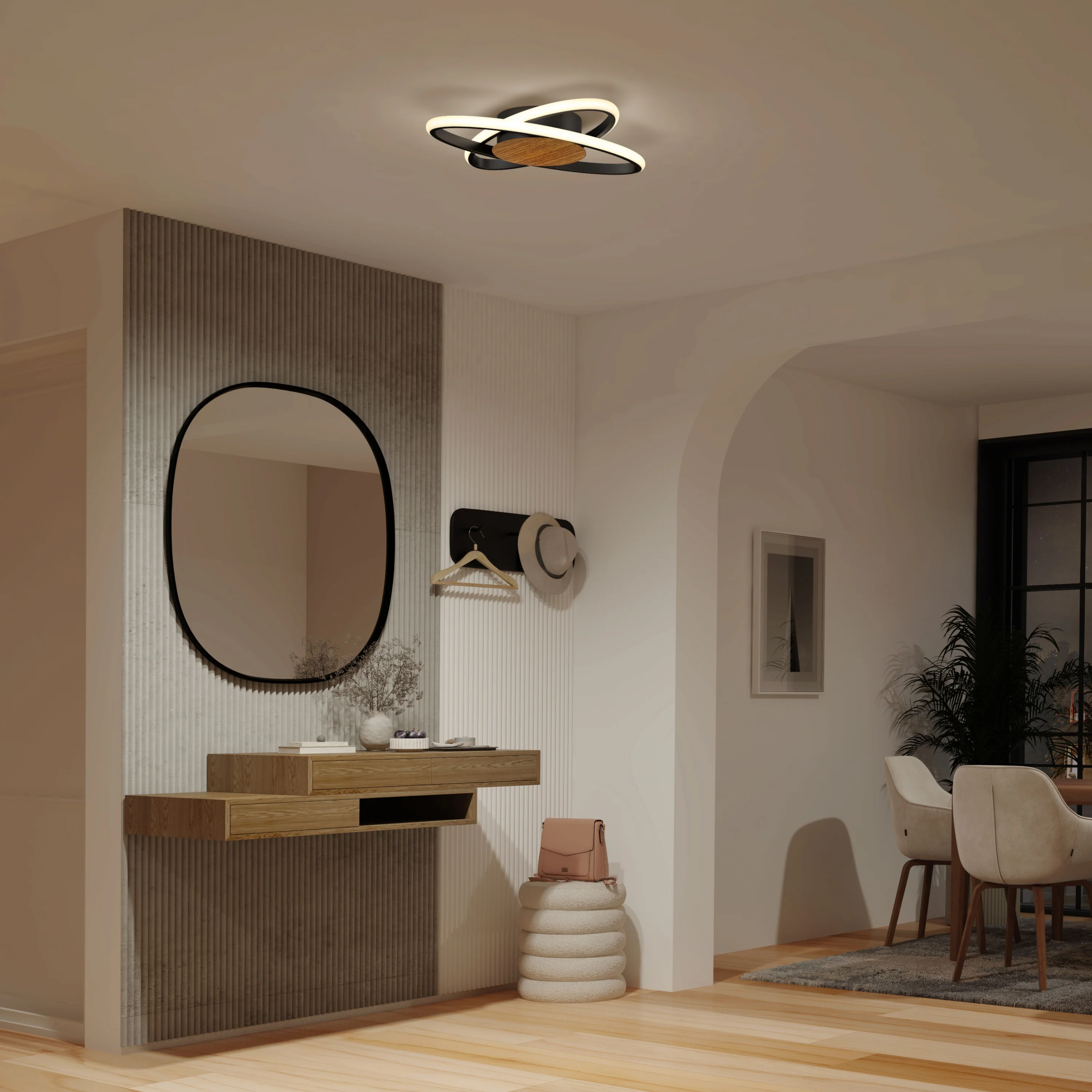 Atomic 15 in. (38 cm) Modern LED Flush Mount Ceiling Light 5 CCT - Image 2