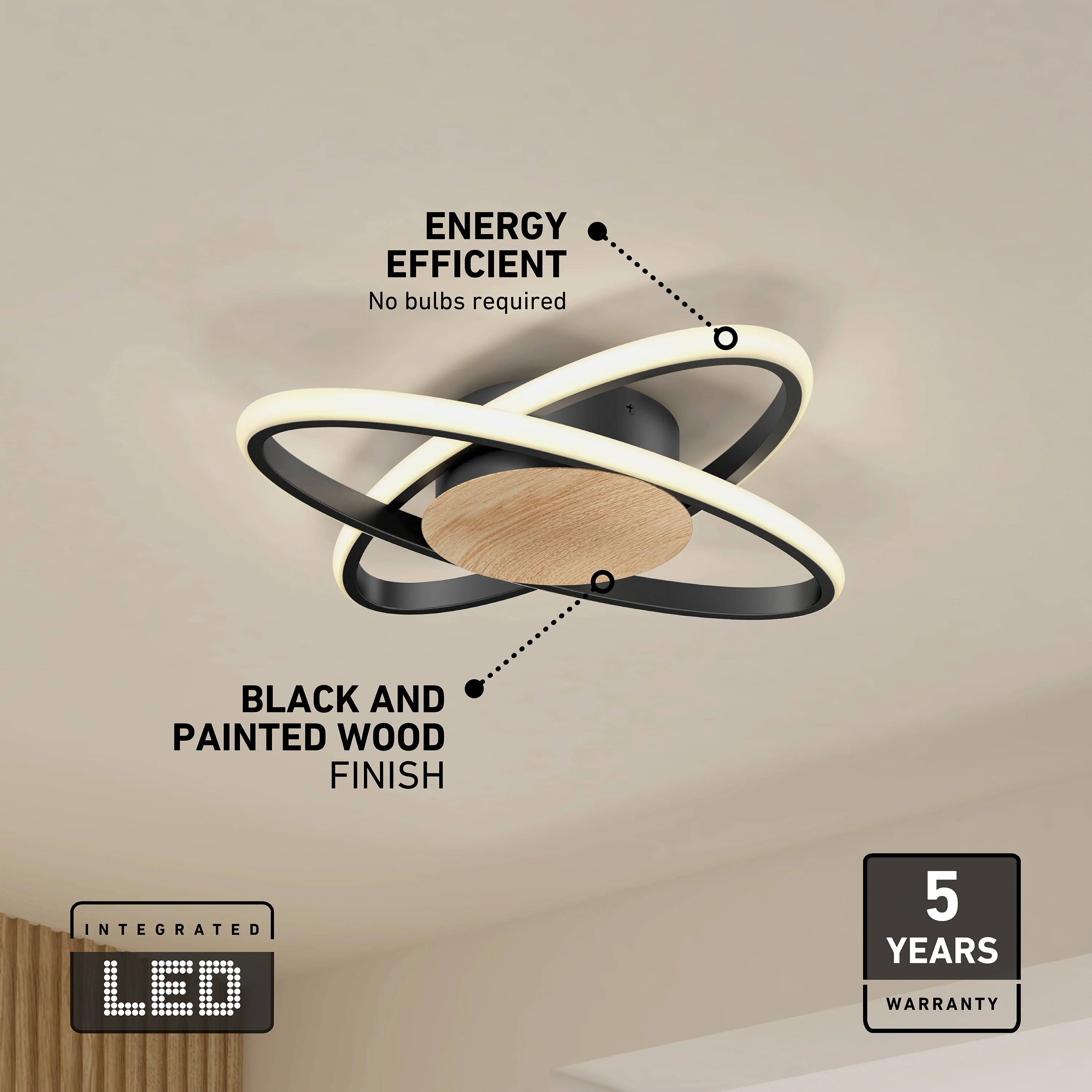 Atomic 15 in. (38 cm) Modern LED Flush Mount Ceiling Light 5 CCT - Image 22