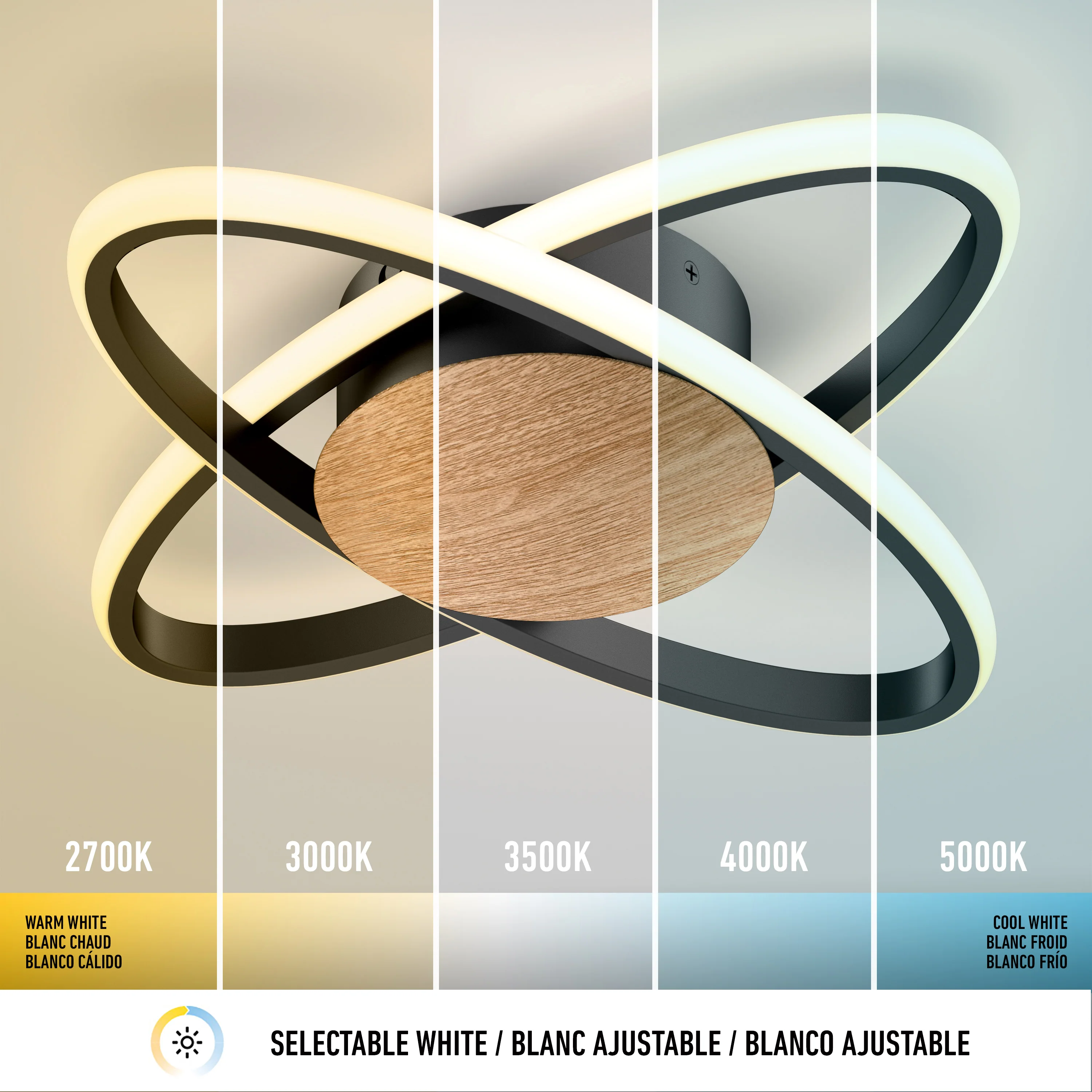 Atomic 15 in. (38 cm) Modern LED Flush Mount Ceiling Light 5 CCT - Image 23