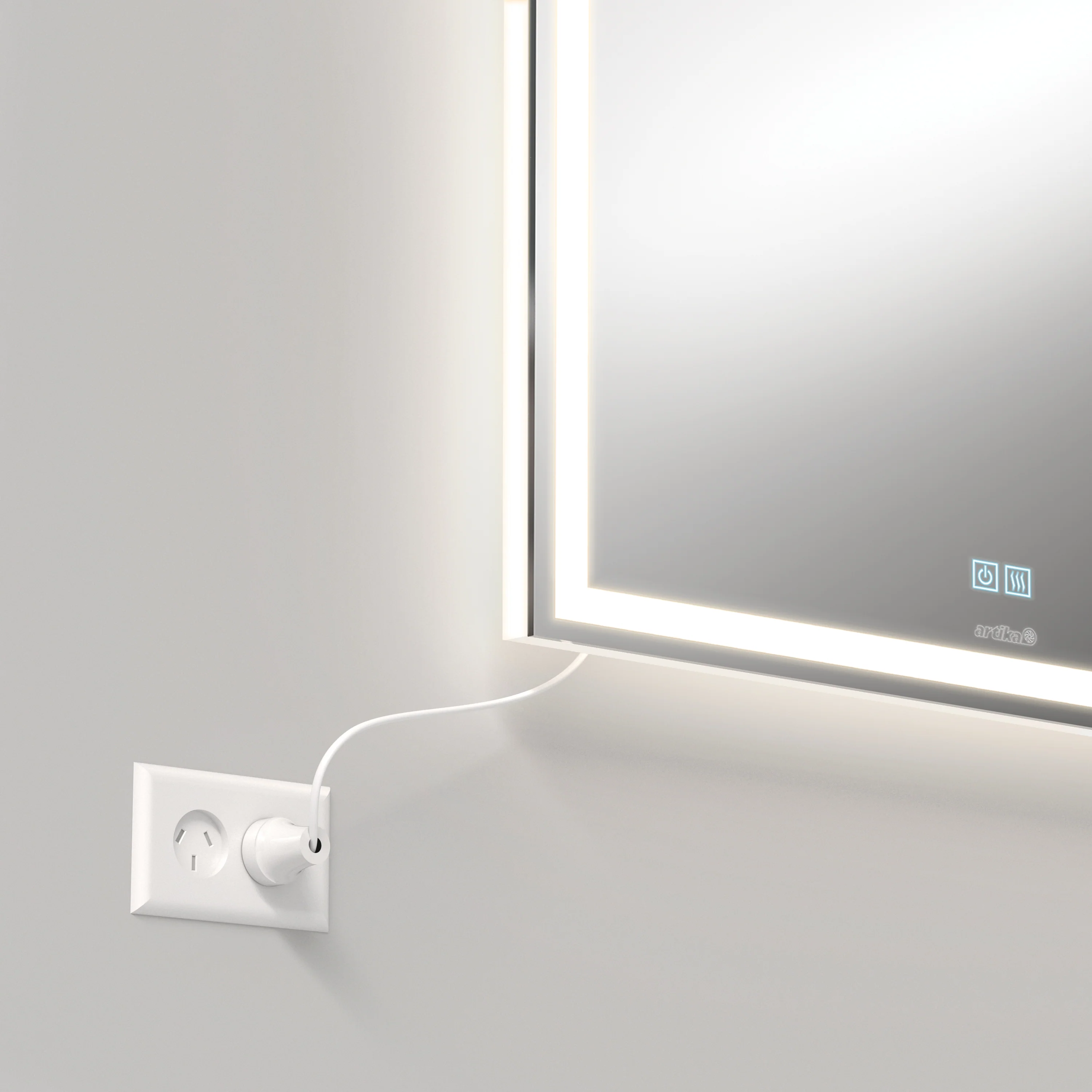 Aurea 24 in. x 31 in. (61 x 79 cm) Anti-Fog LED Bathroom Mirror - Image 3