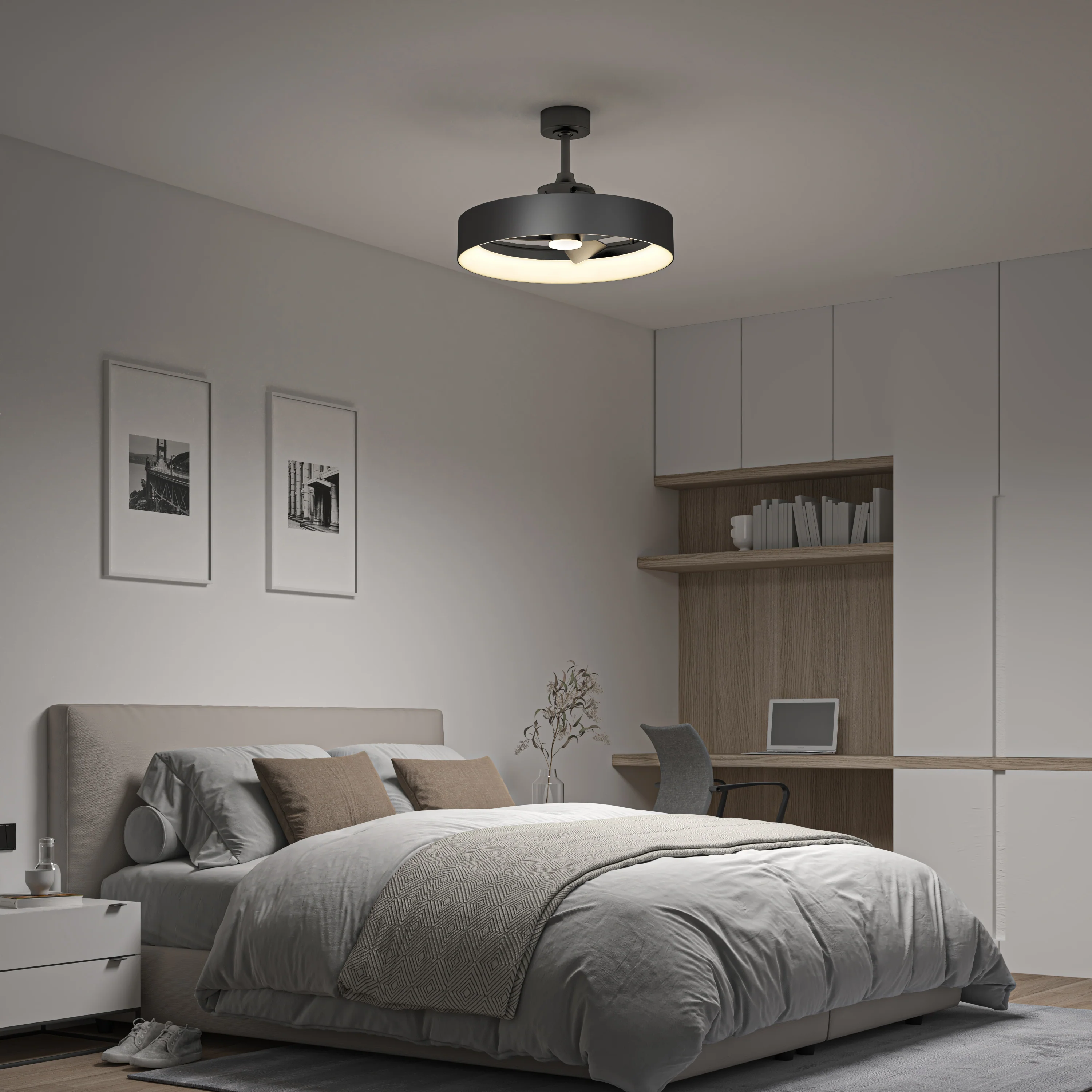 Austin 23 in. (59 cm) LED modern fandelier ceiling fan with light - includes remote - Image 14