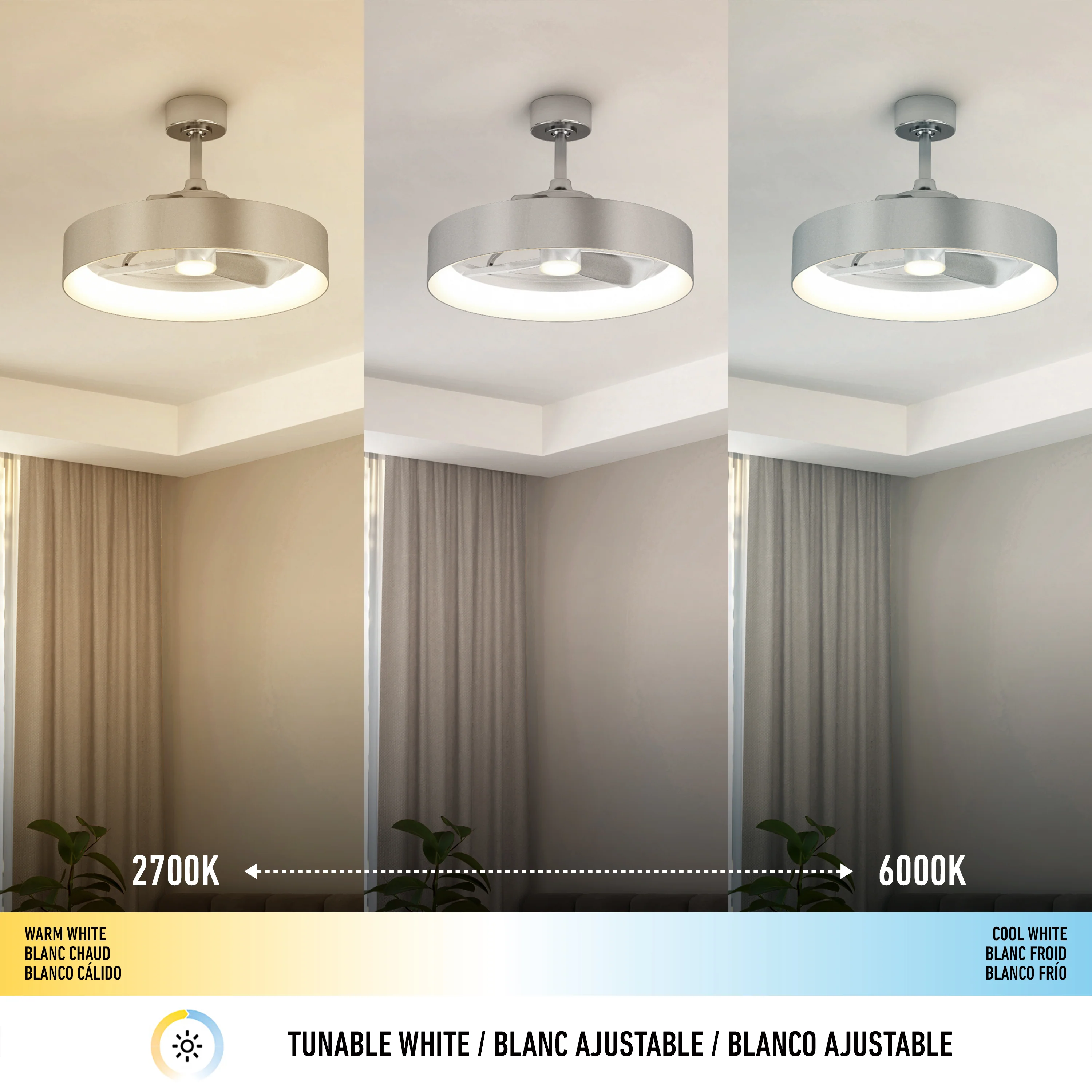 Austin 23 in. (59 cm) LED modern fandelier ceiling fan with light - includes remote - Image 24