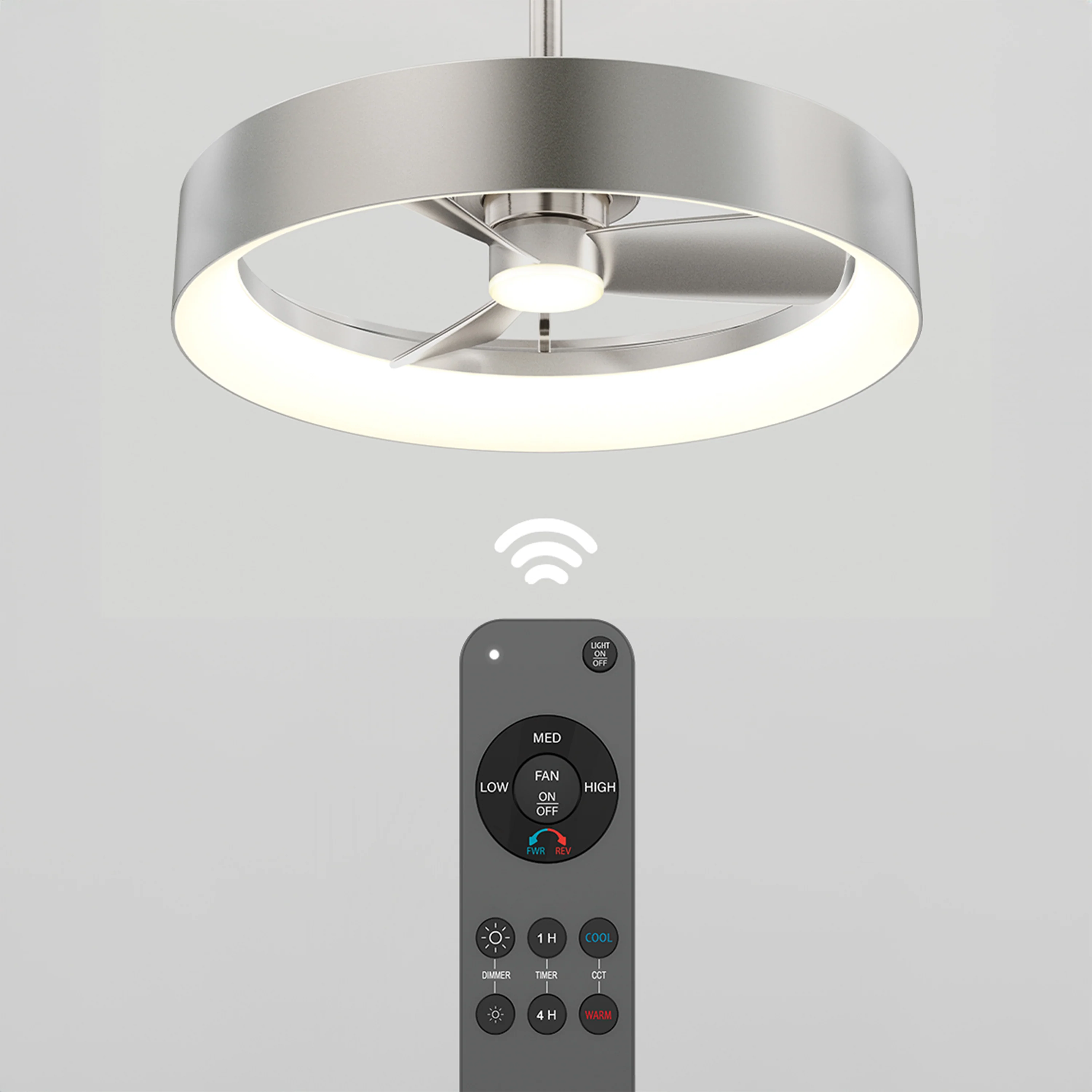 Austin 23 in. (59 cm) LED modern fandelier ceiling fan with light - includes remote - Image 27