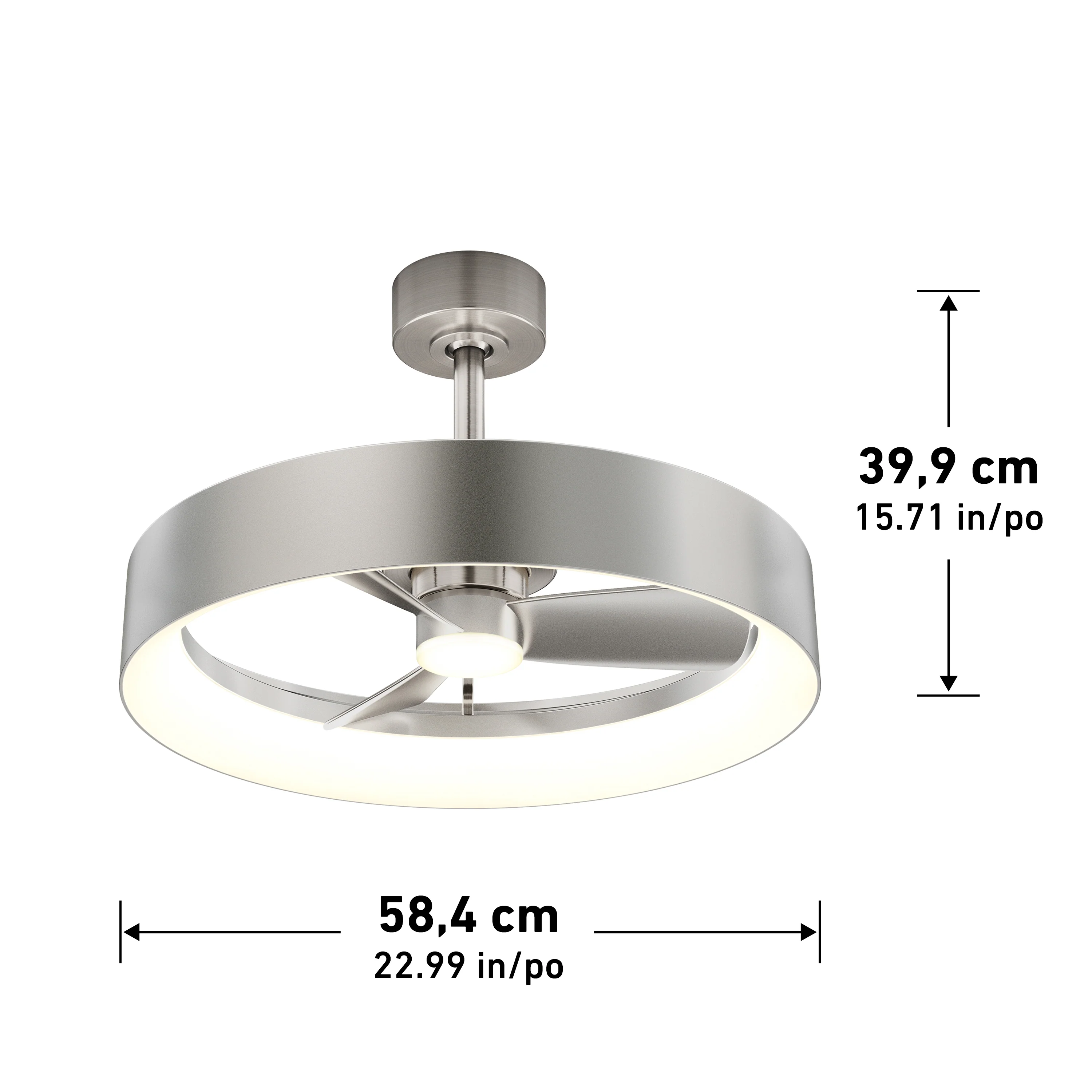 Austin 23 in. (59 cm) LED modern fandelier ceiling fan with light - includes remote - Image 30