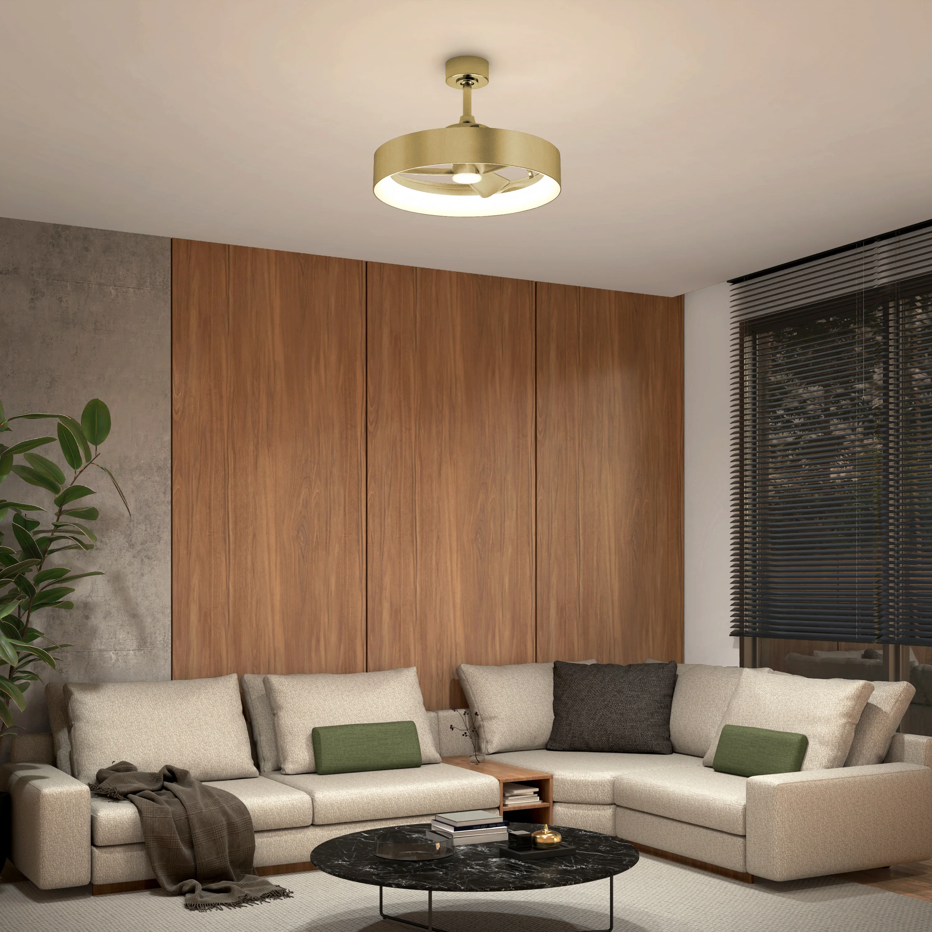 Austin 23 in. (59 cm) LED modern fandelier ceiling fan with light - includes remote - Image 40