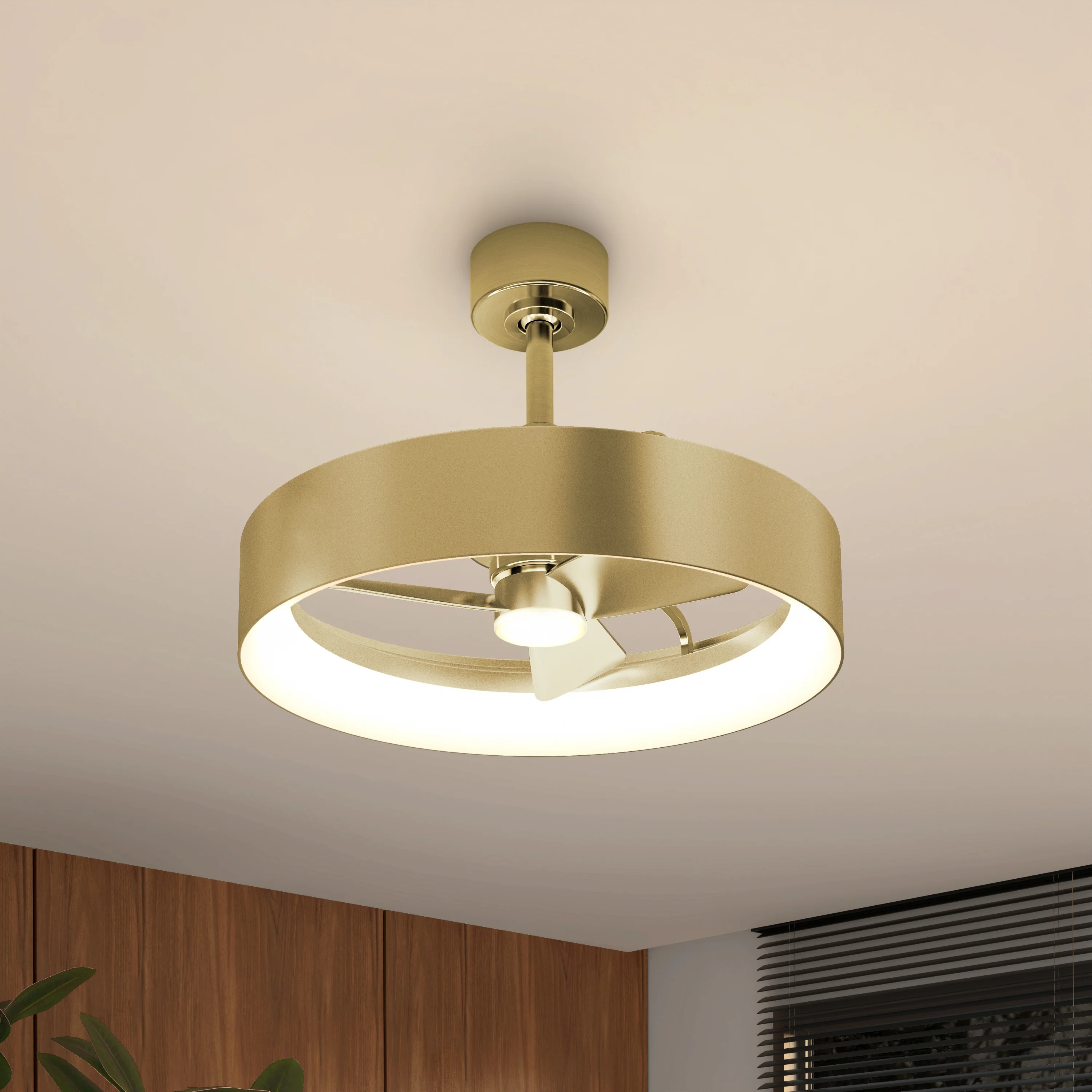Austin 23 in. (59 cm) LED modern fandelier ceiling fan with light - includes remote - Image 41