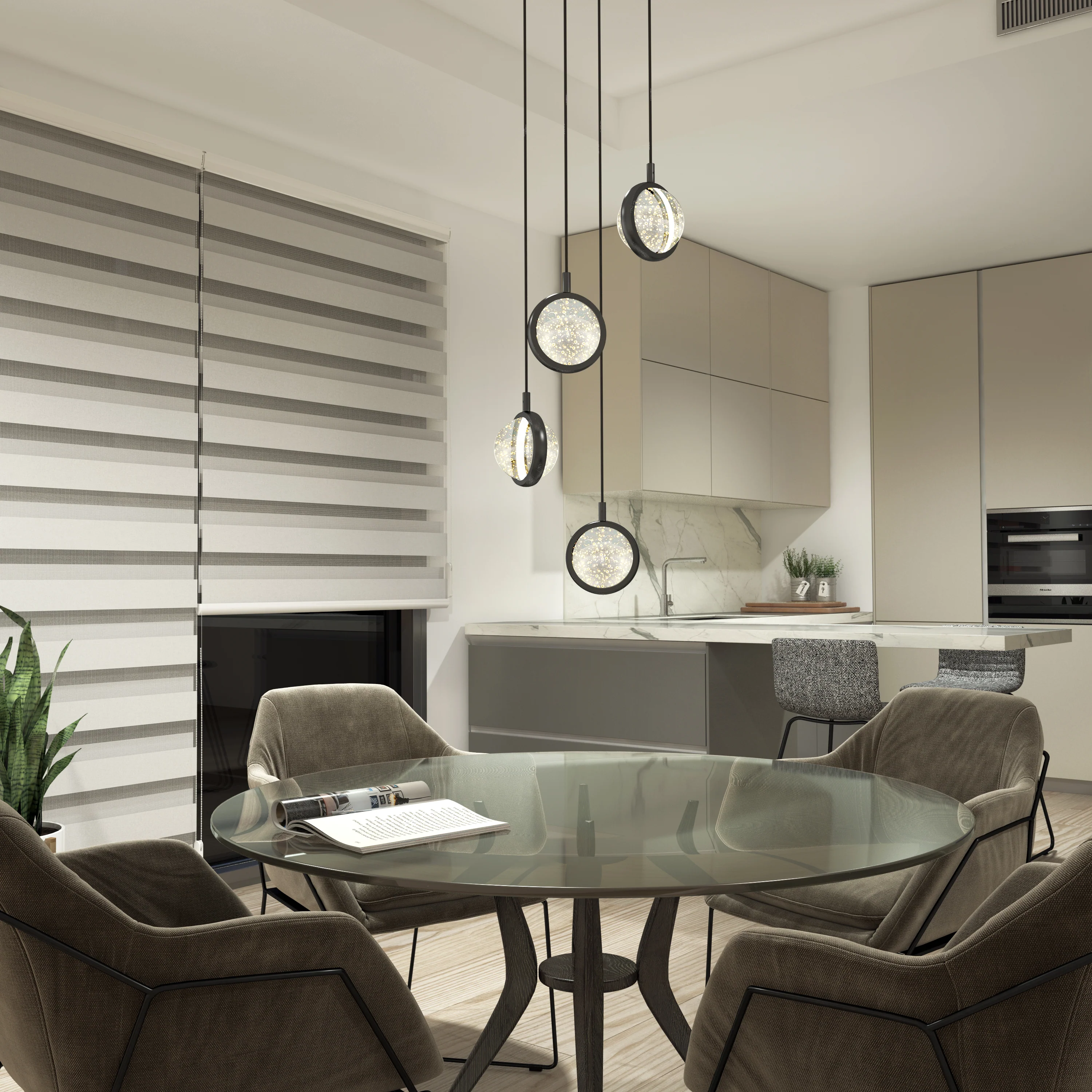 Avalon 4-light LED pendant - Image 2