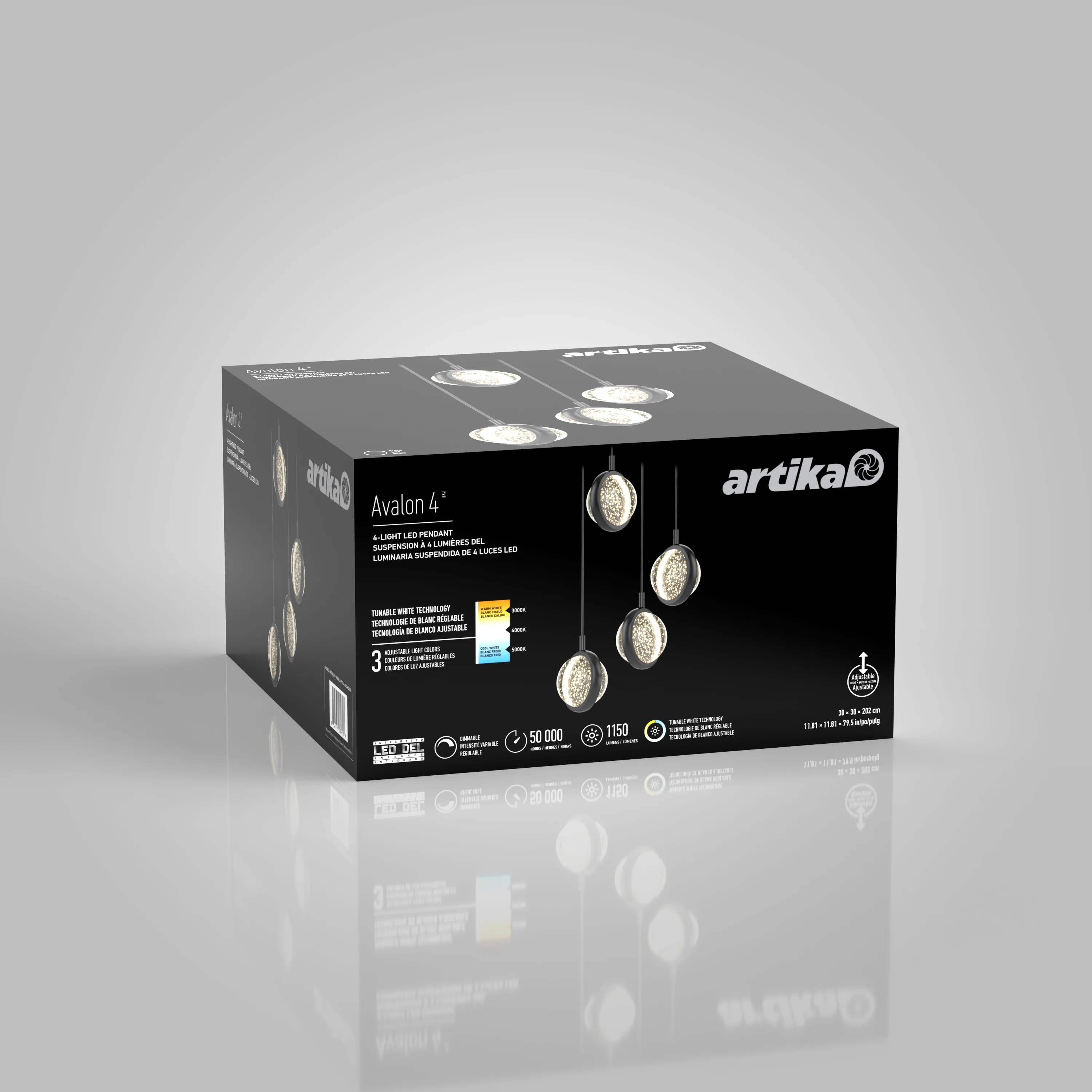 Avalon 4-light LED pendant - Image 9