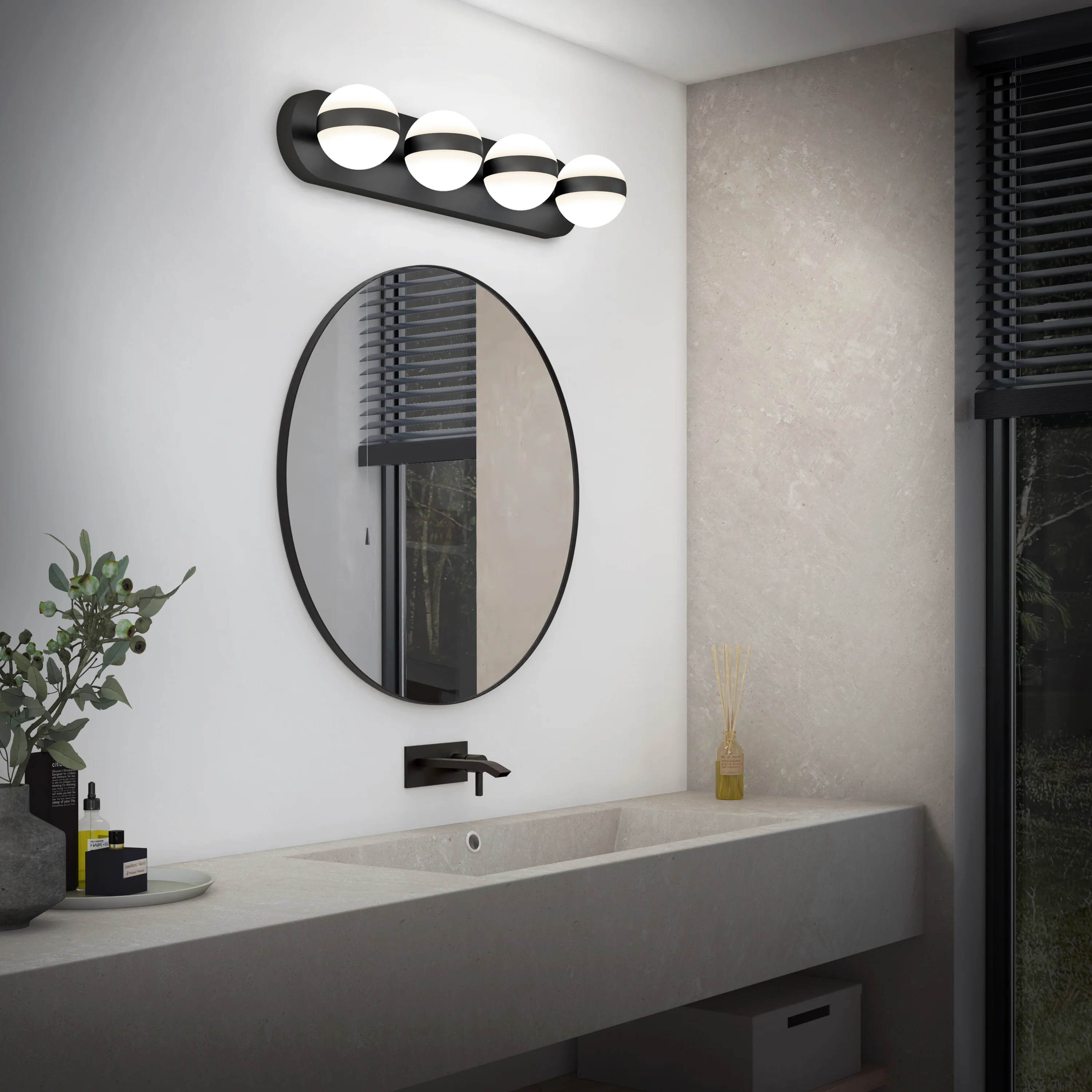 Baldric 27-in (69 cm) 4-Light Modern LED 3-CCT Vanity Light for Bathroom - Image 10