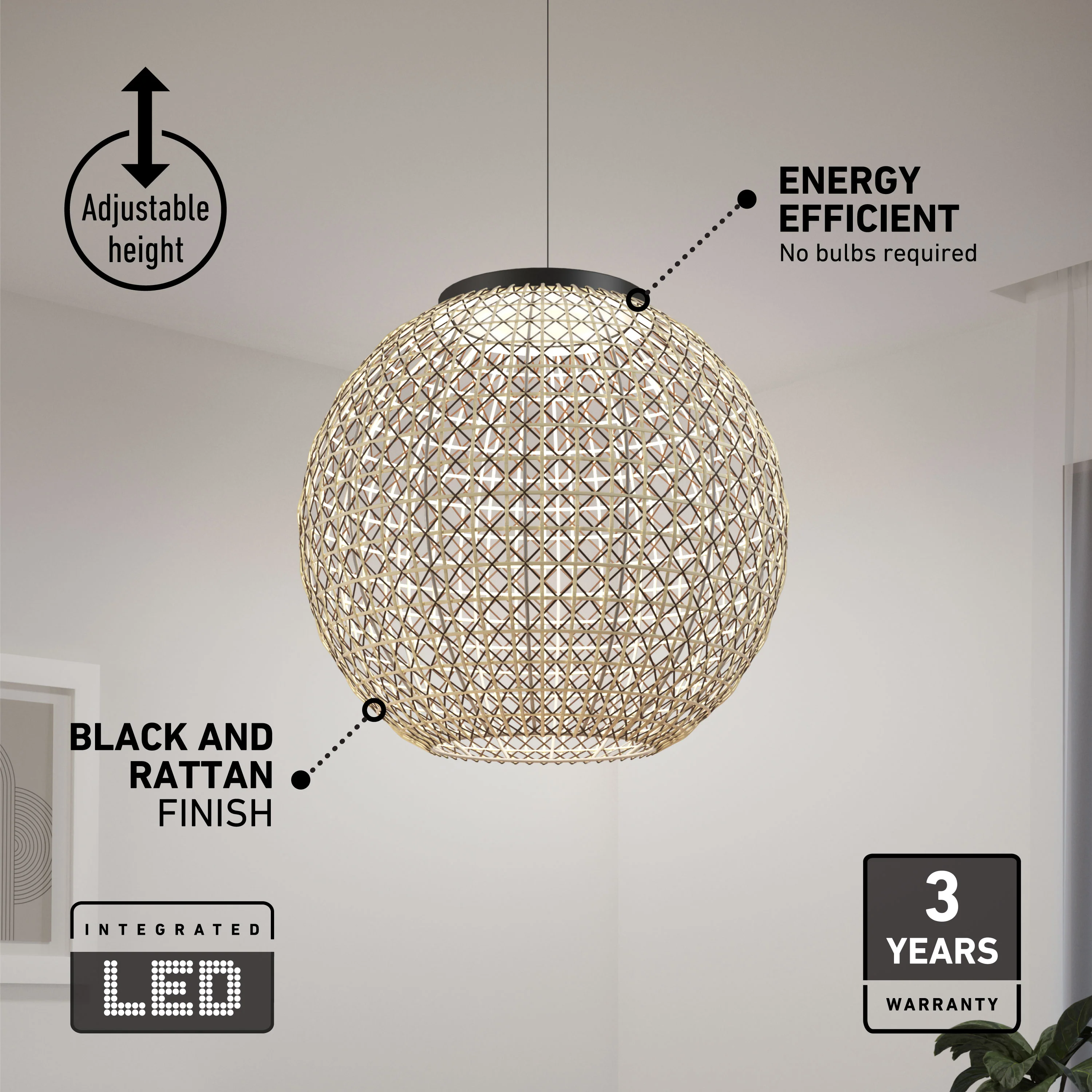 Benson LED pendant light 5 CCT - Image 8