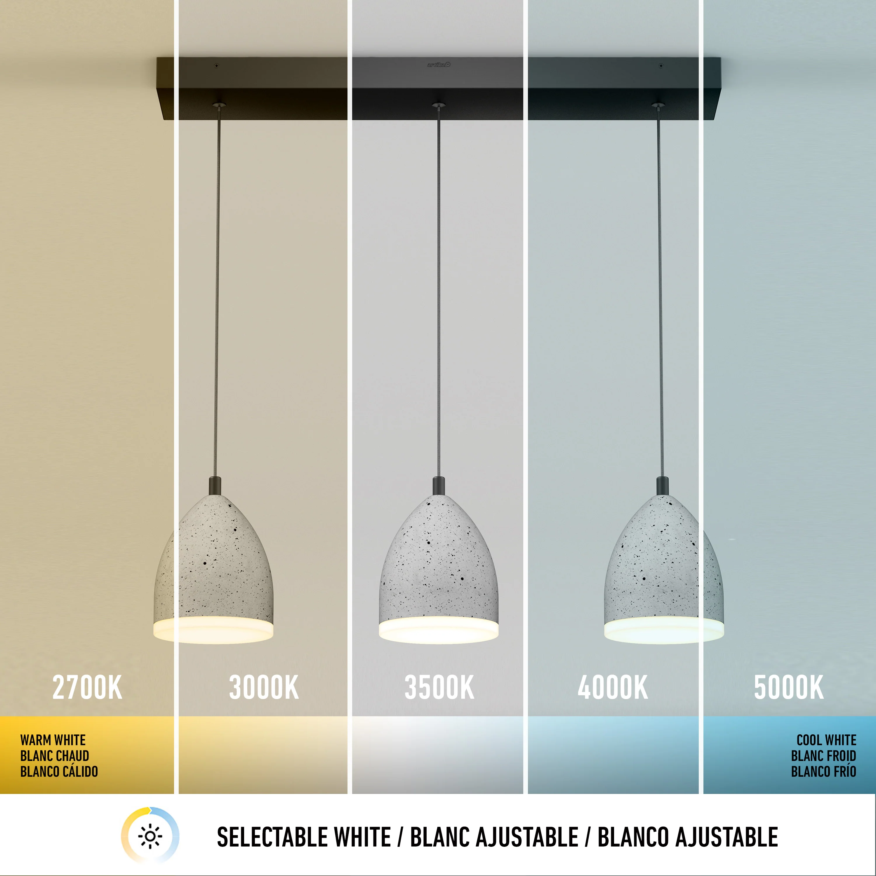 Bergen 3-light LED pendant light - Image 10