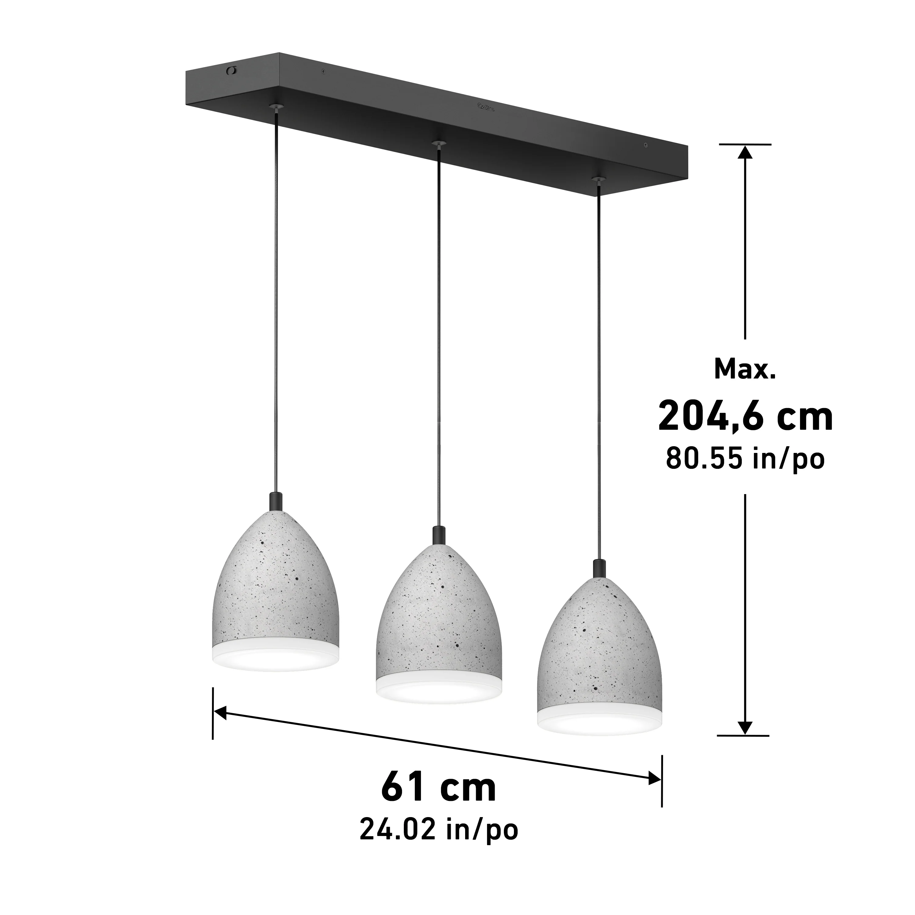 Bergen 3-light LED pendant light - Image 15