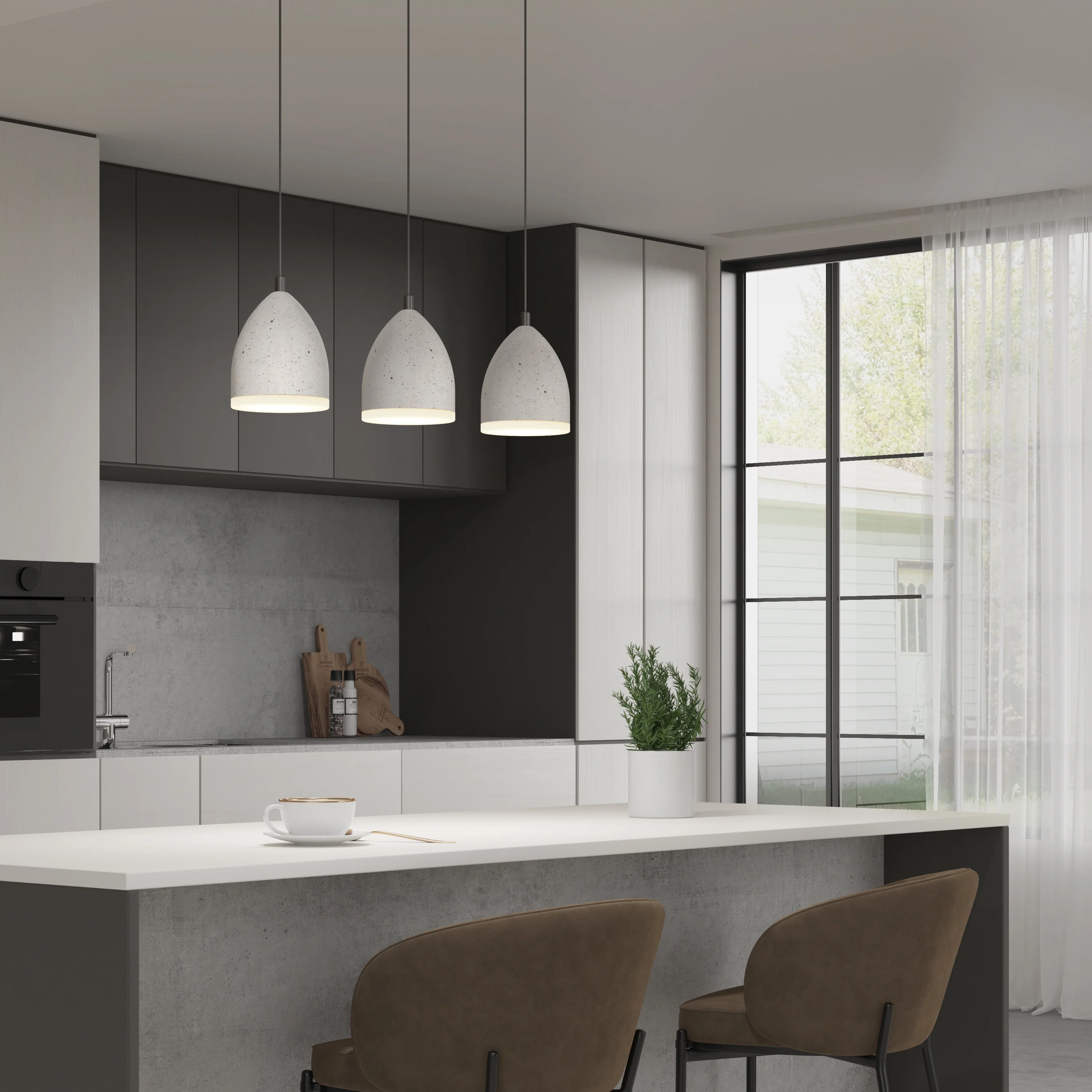 Bergen 3-light LED pendant light - Image 2