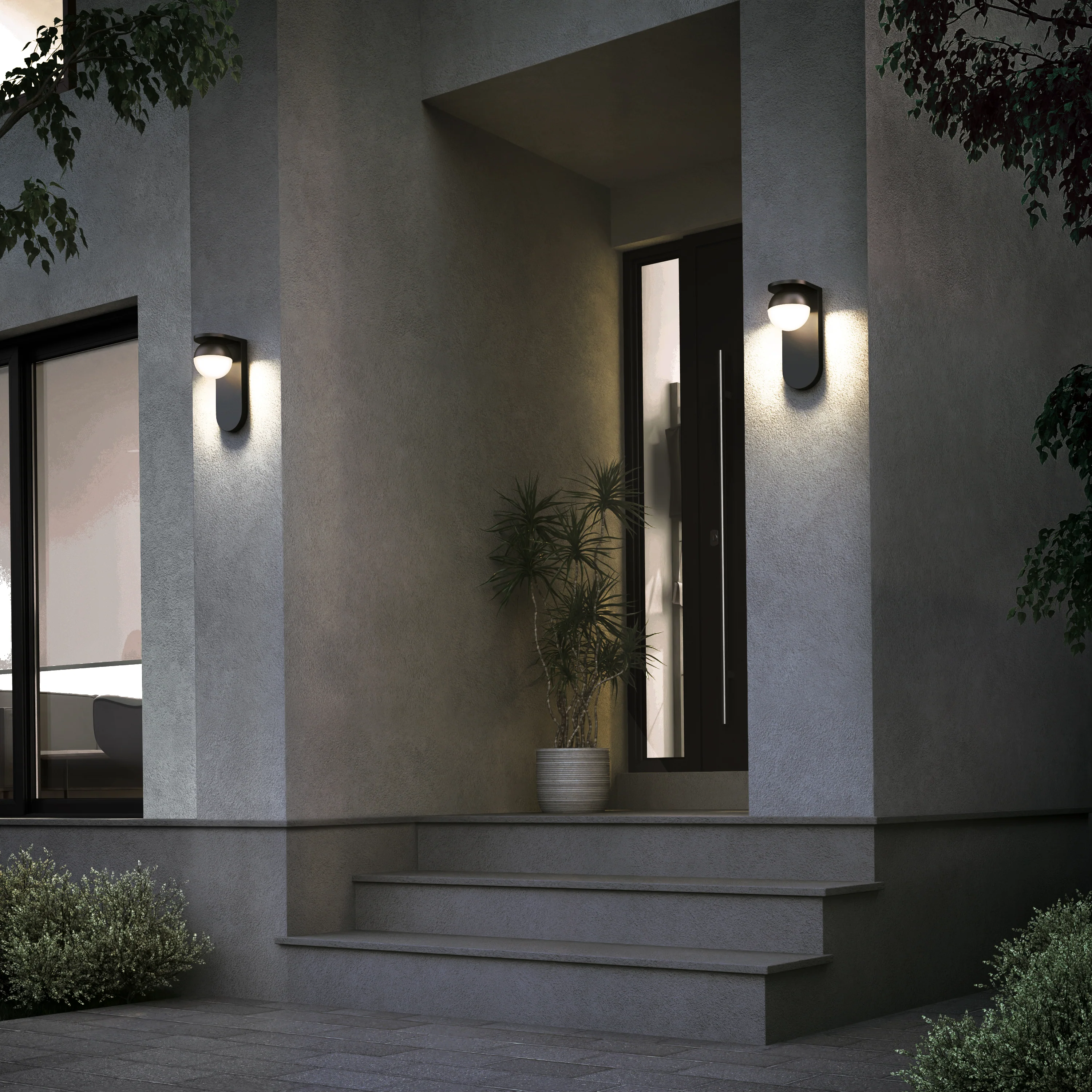 Bloom indoor-outdoor LED wall light 3 CCT - Image 10