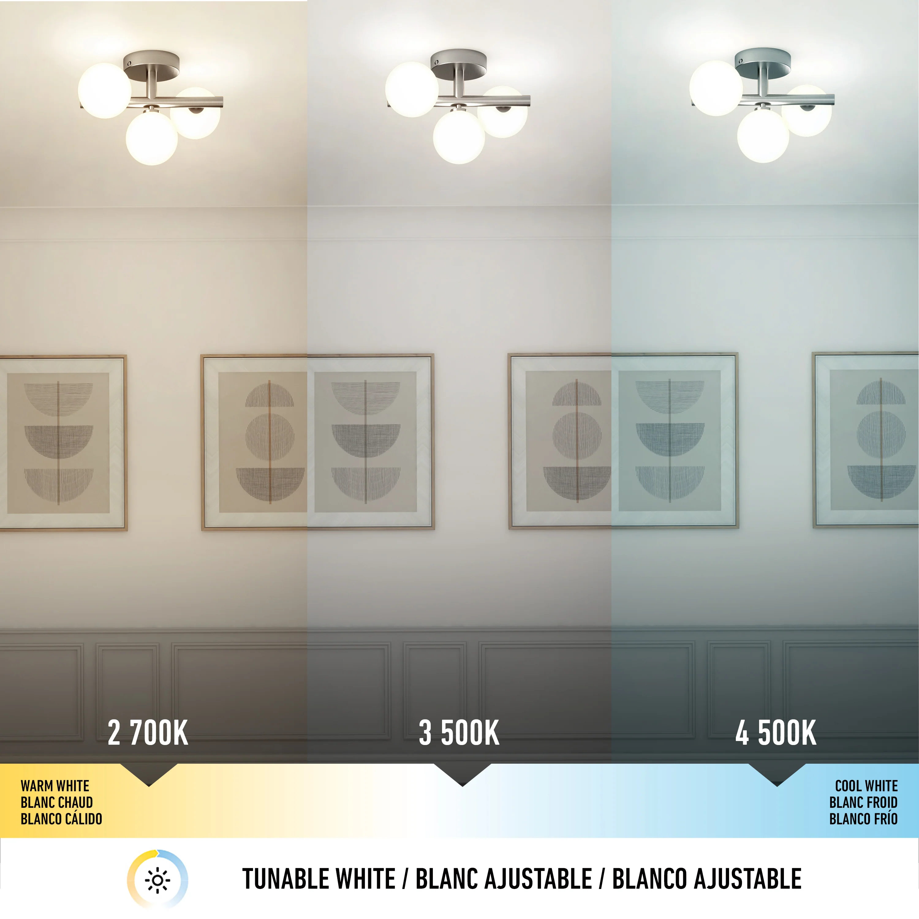 Bloom 13 in. (33 cm) Modern LED Flush Mount Ceiling Light 3 CCT - Image 17
