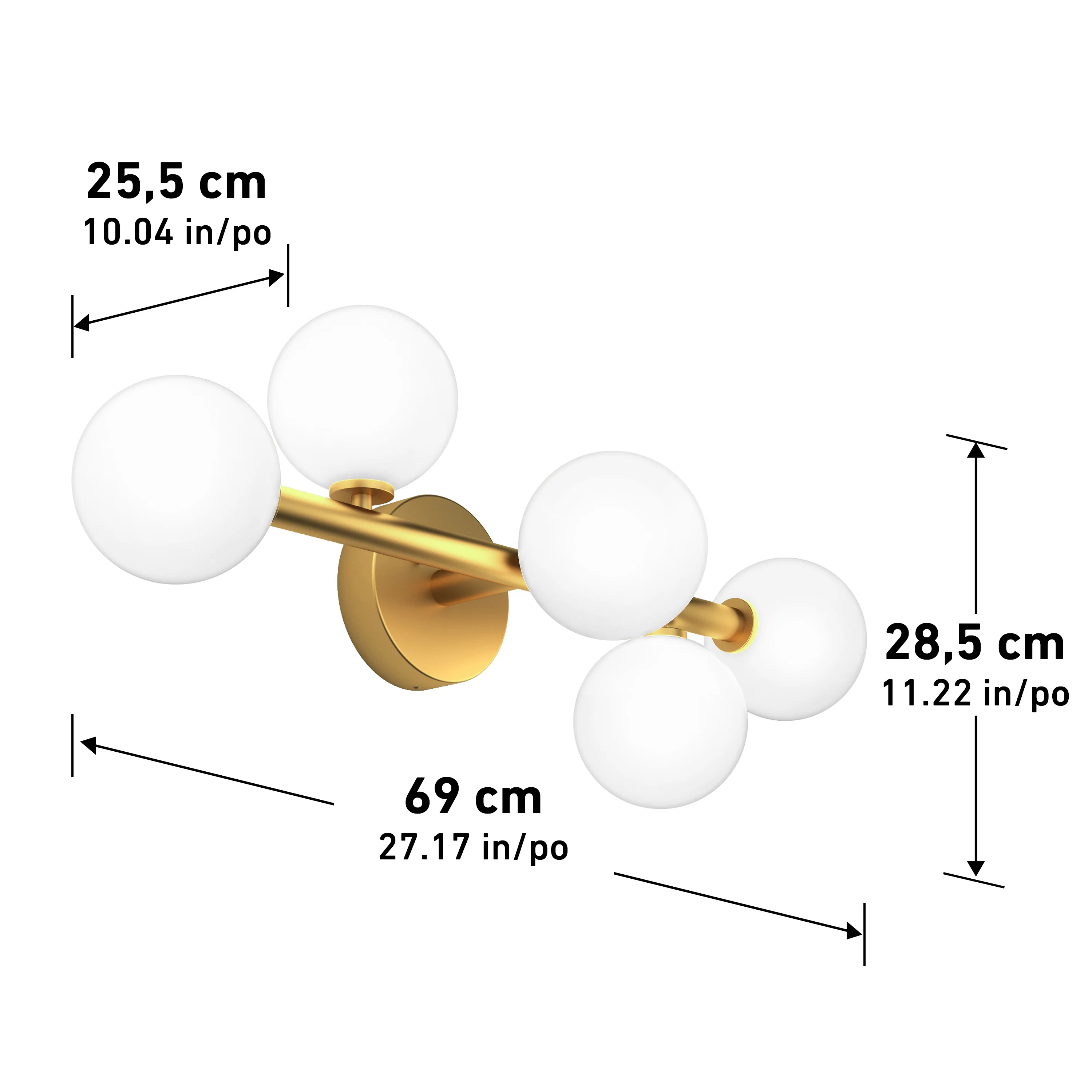 Bloom 27-in (69 cm) 5-Light Modern LED Vanity Light for Bathroom - Image 24
