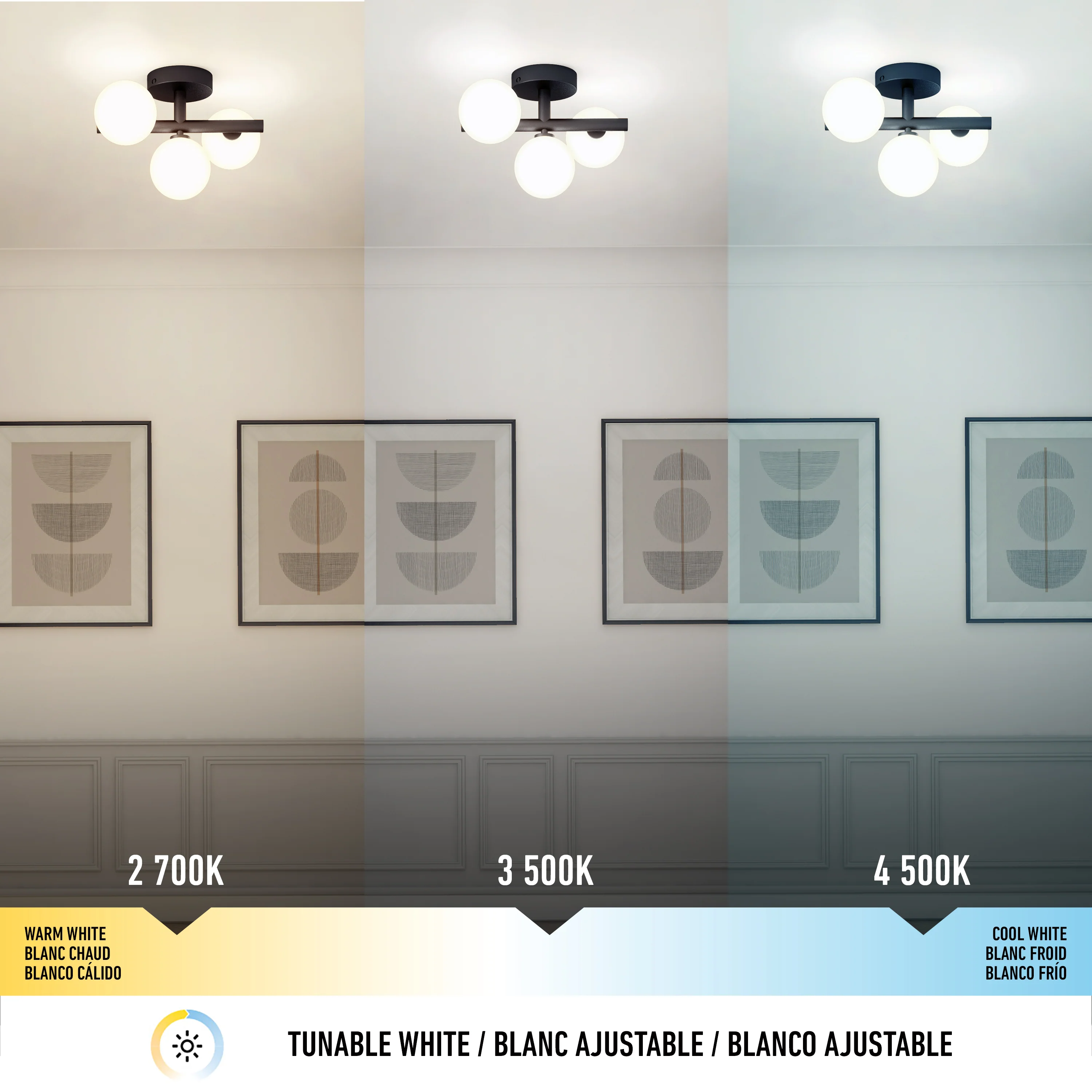 Bloom 13 in. (33 cm) Modern LED Flush Mount Ceiling Light 3 CCT - Image 7