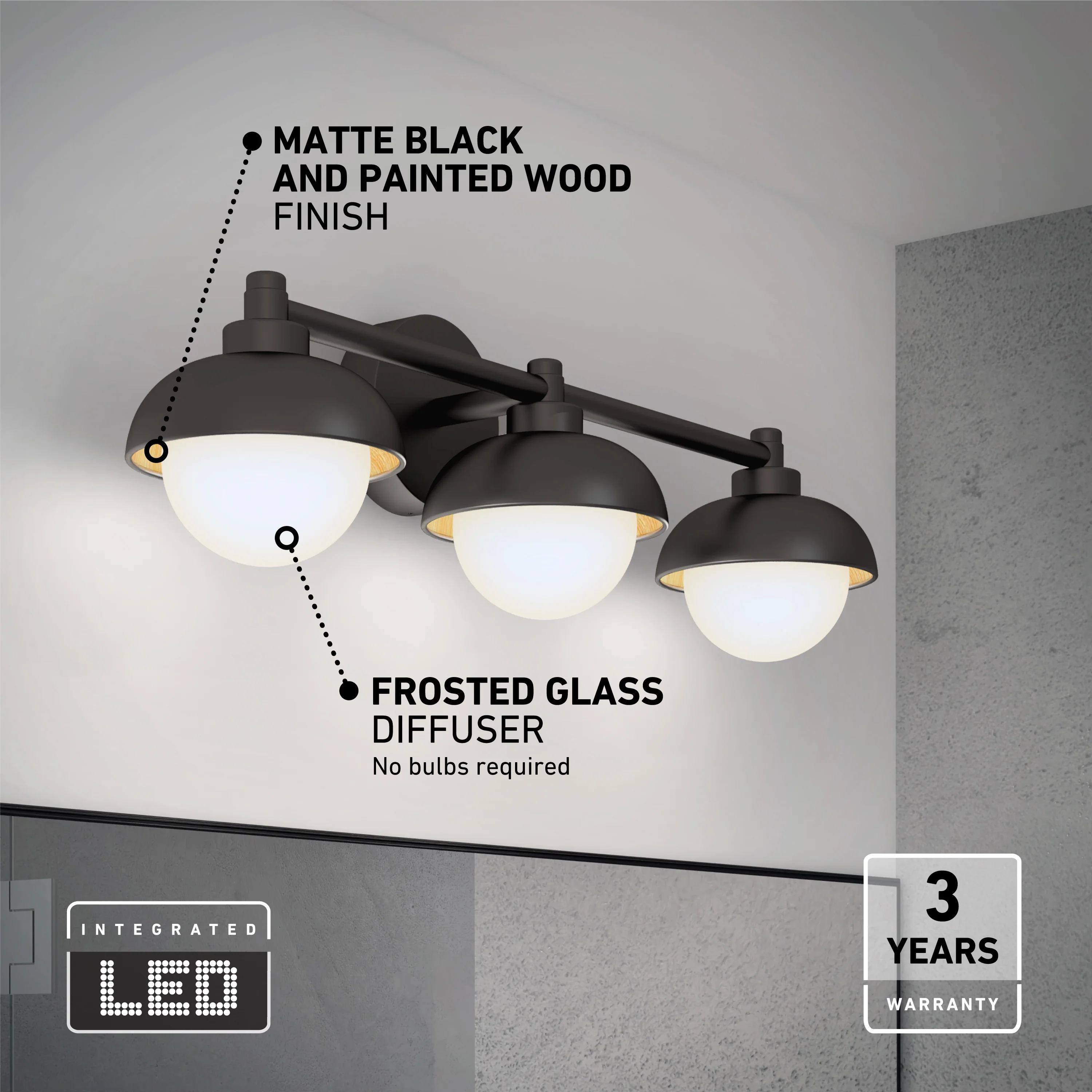 Boden 27-in (69 cm) Integrated LED 5-CCT Vanity Light Bar for Bathroom - Image 10