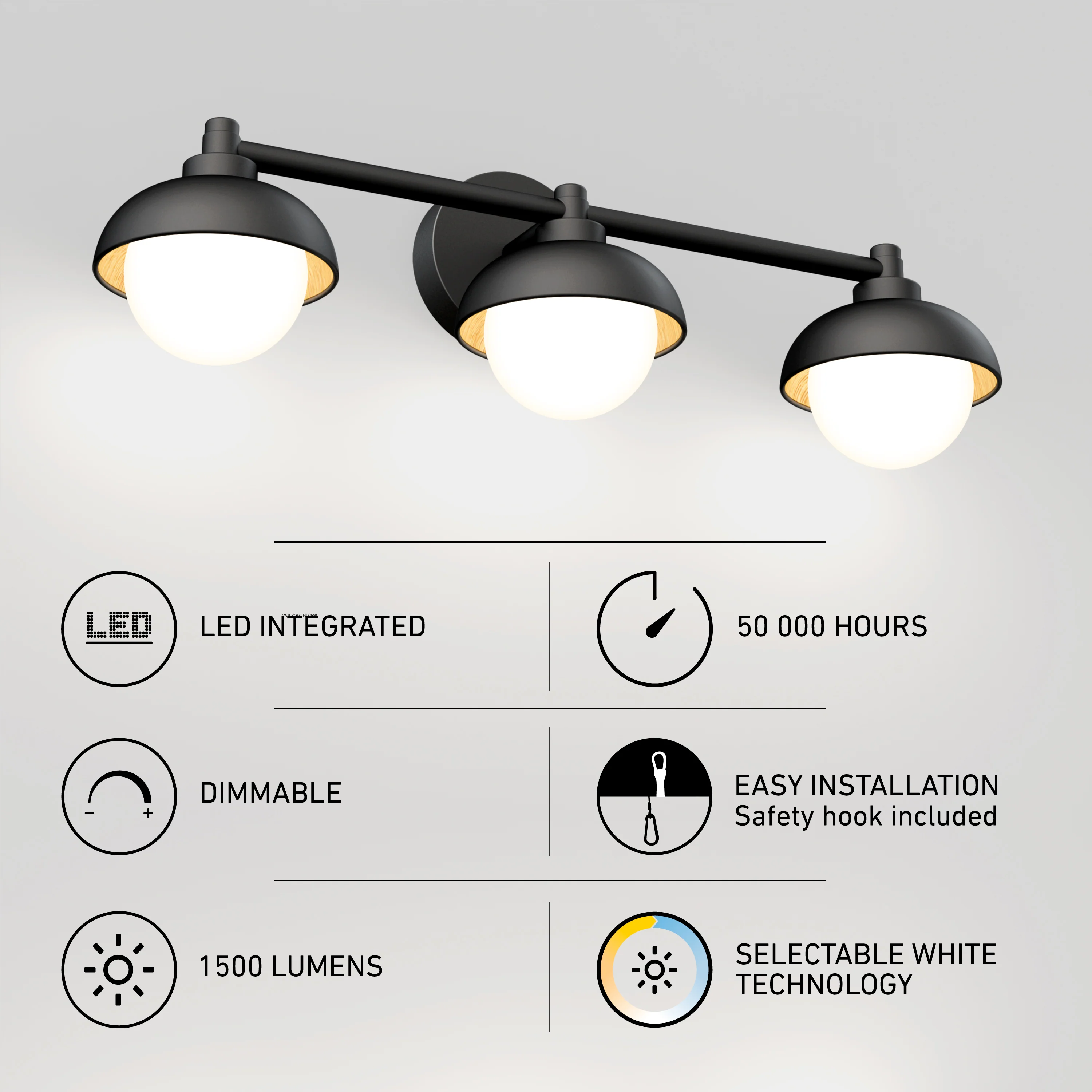 Boden 27-in (69 cm) Integrated LED 5-CCT Vanity Light Bar for Bathroom - Image 11