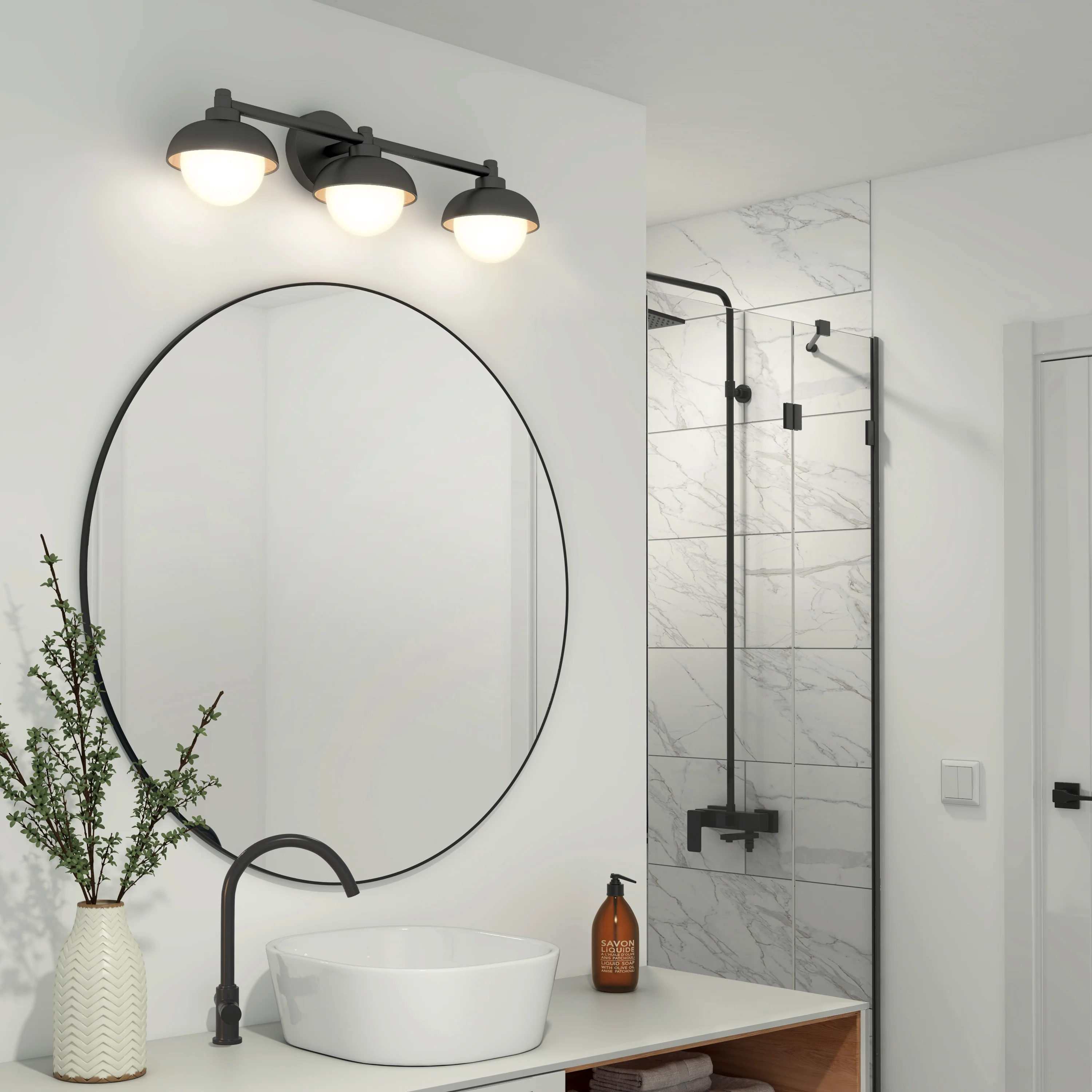 Boden 27-in (69 cm) Integrated LED 5-CCT Vanity Light Bar for Bathroom - Image 12