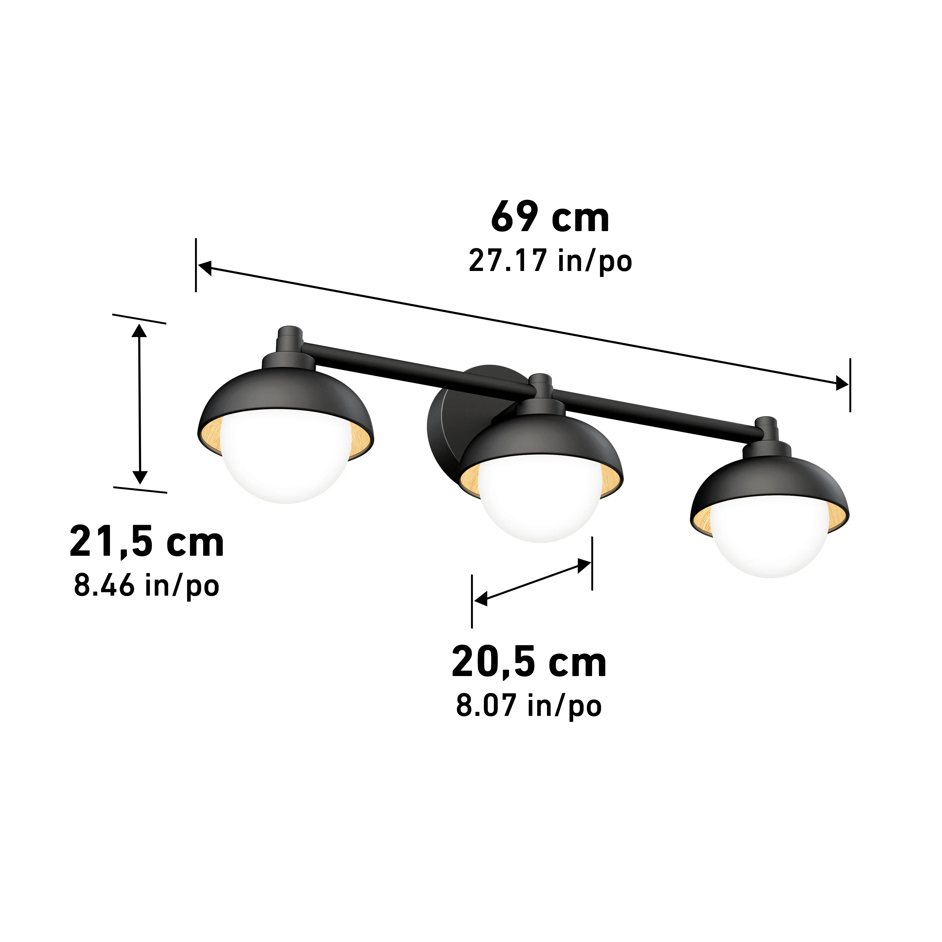 Boden 27-in (69 cm) Integrated LED 5-CCT Vanity Light Bar for Bathroom - Image 16
