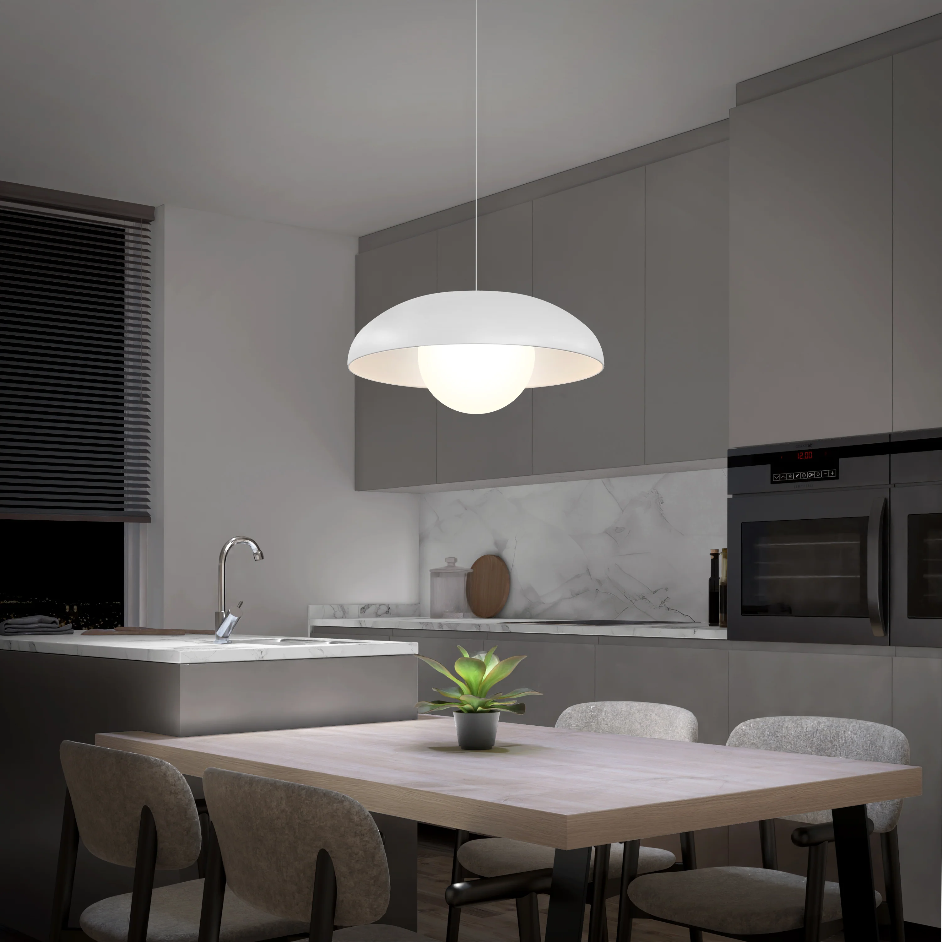 Boden LED modern mid-century pendant light 3 CCT - Image 10