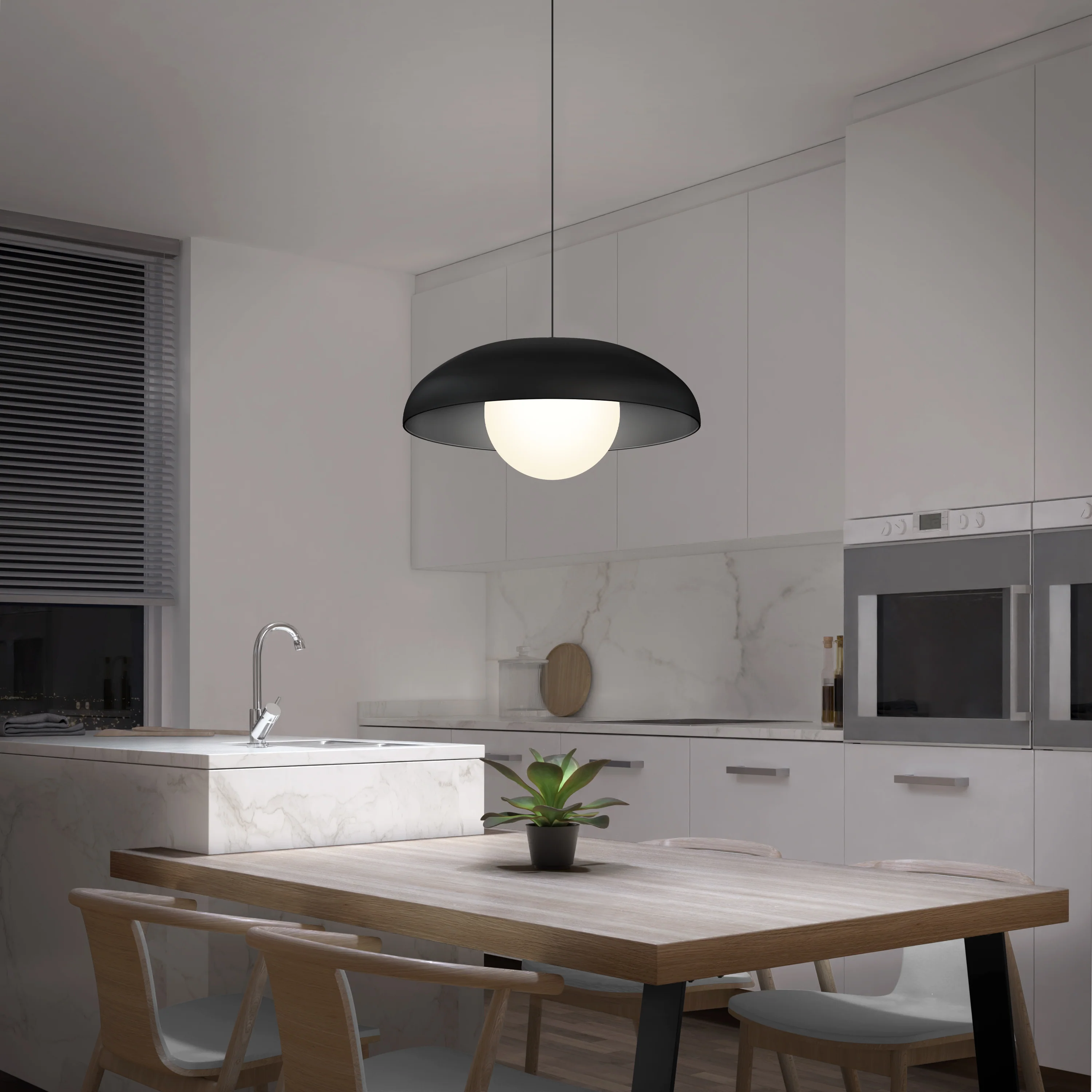 Boden LED modern mid-century pendant light 3 CCT - Image 16