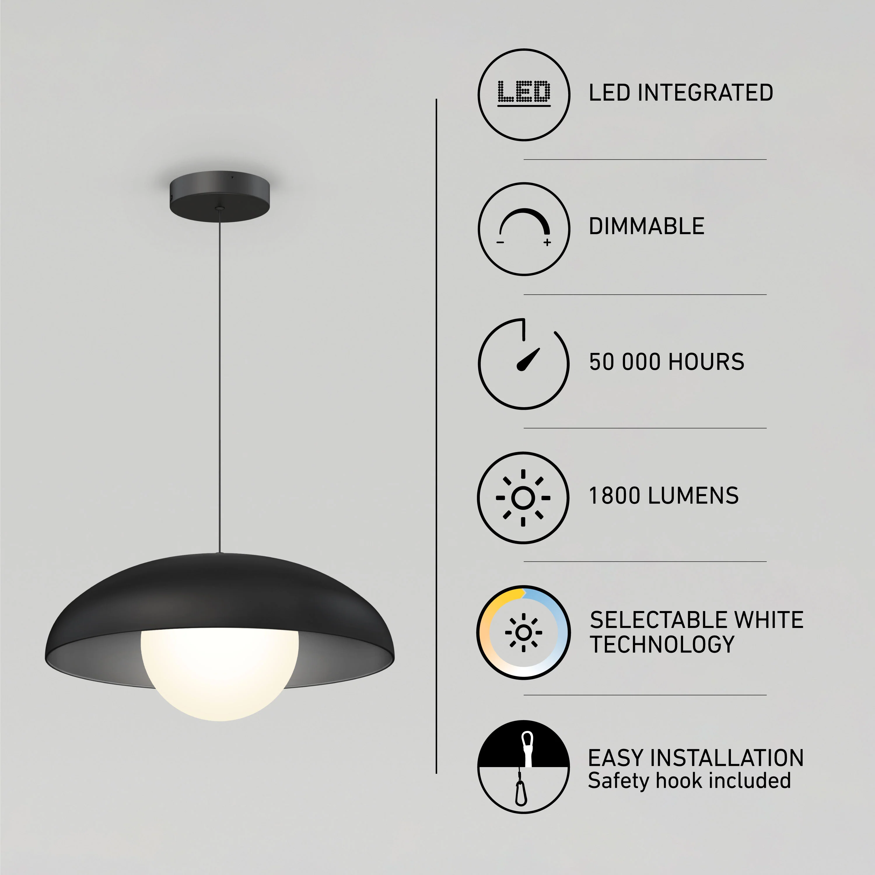 Boden LED modern mid-century pendant light 3 CCT - Image 23